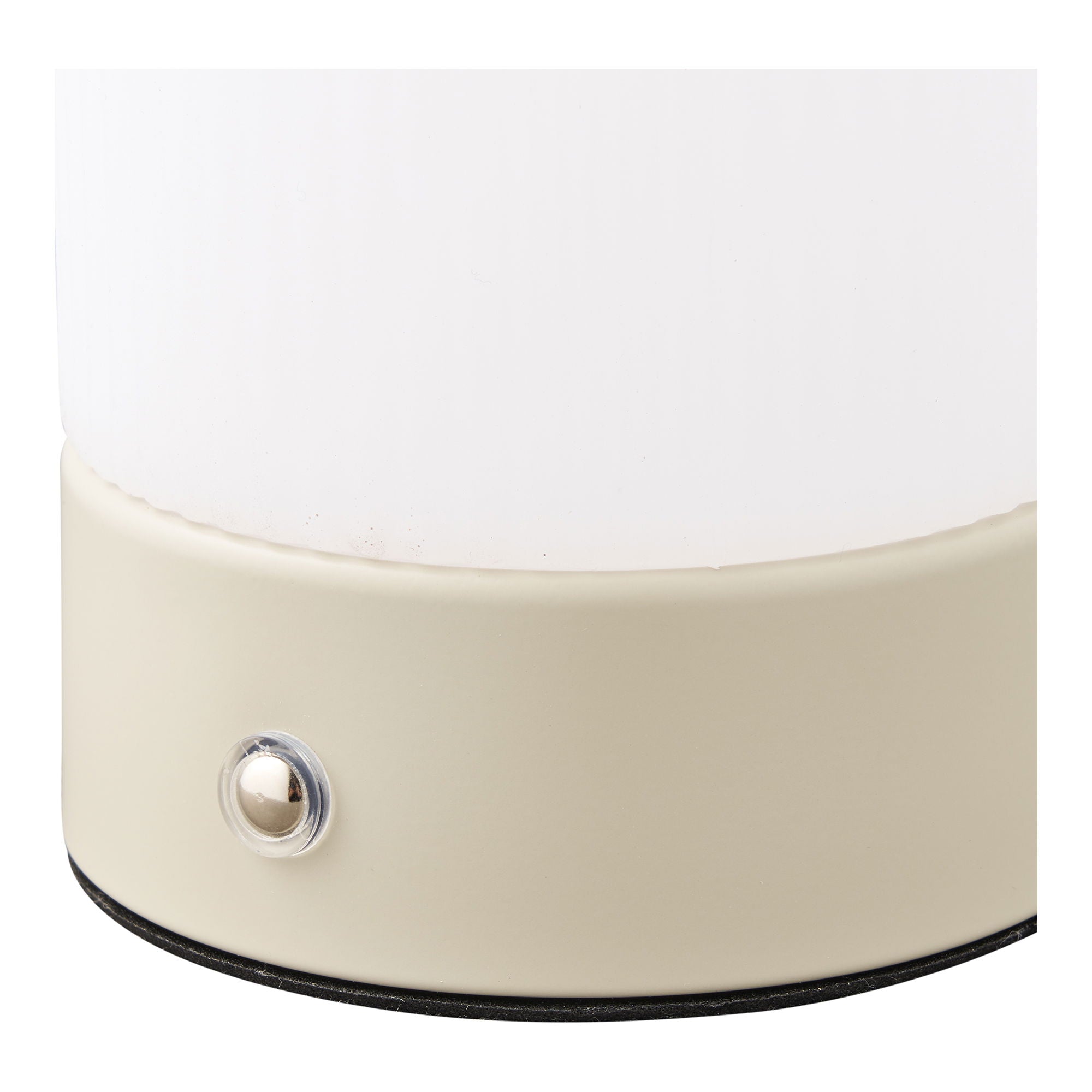 Lampa stołowa Ashford akumulatorowa metal/PE beżowo-biała