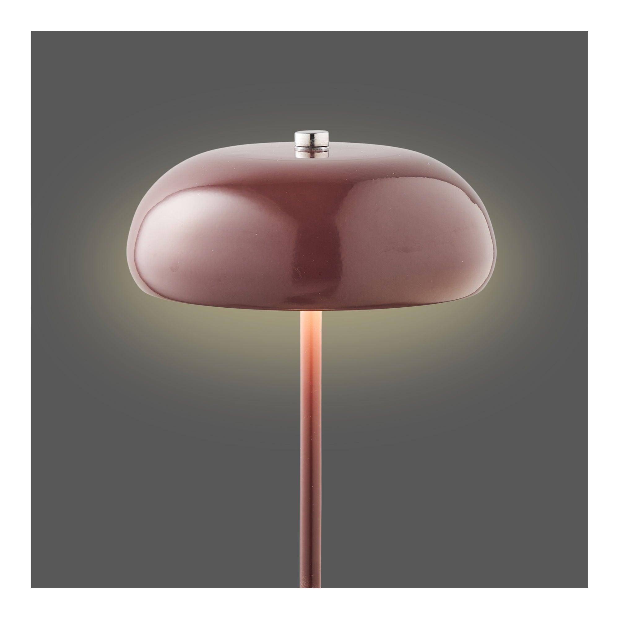 Lampa stołowa Margate ø13 cm akumulatorowa metalowa brązowa