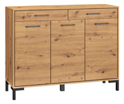 Szafka na buty Ballarti 120 cm z dwiema szufladami dąb artisan