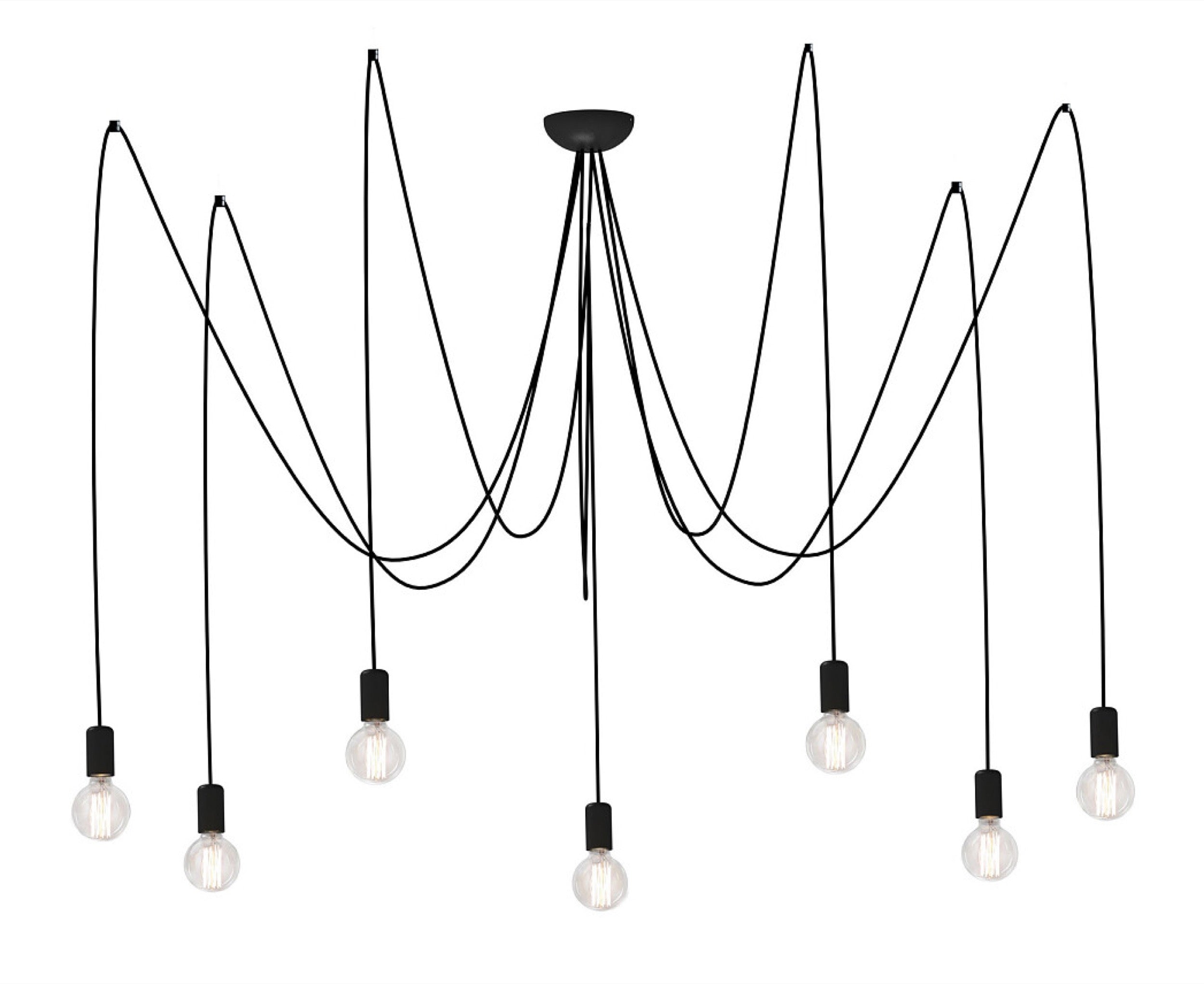 Lampa wisząca Spider VII 300x300 cm czarna