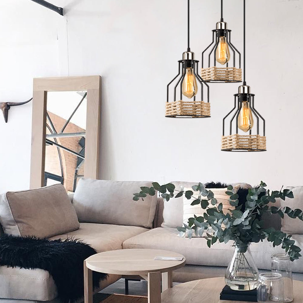 Lampa wisząca Trunica x3 kaskada czarna