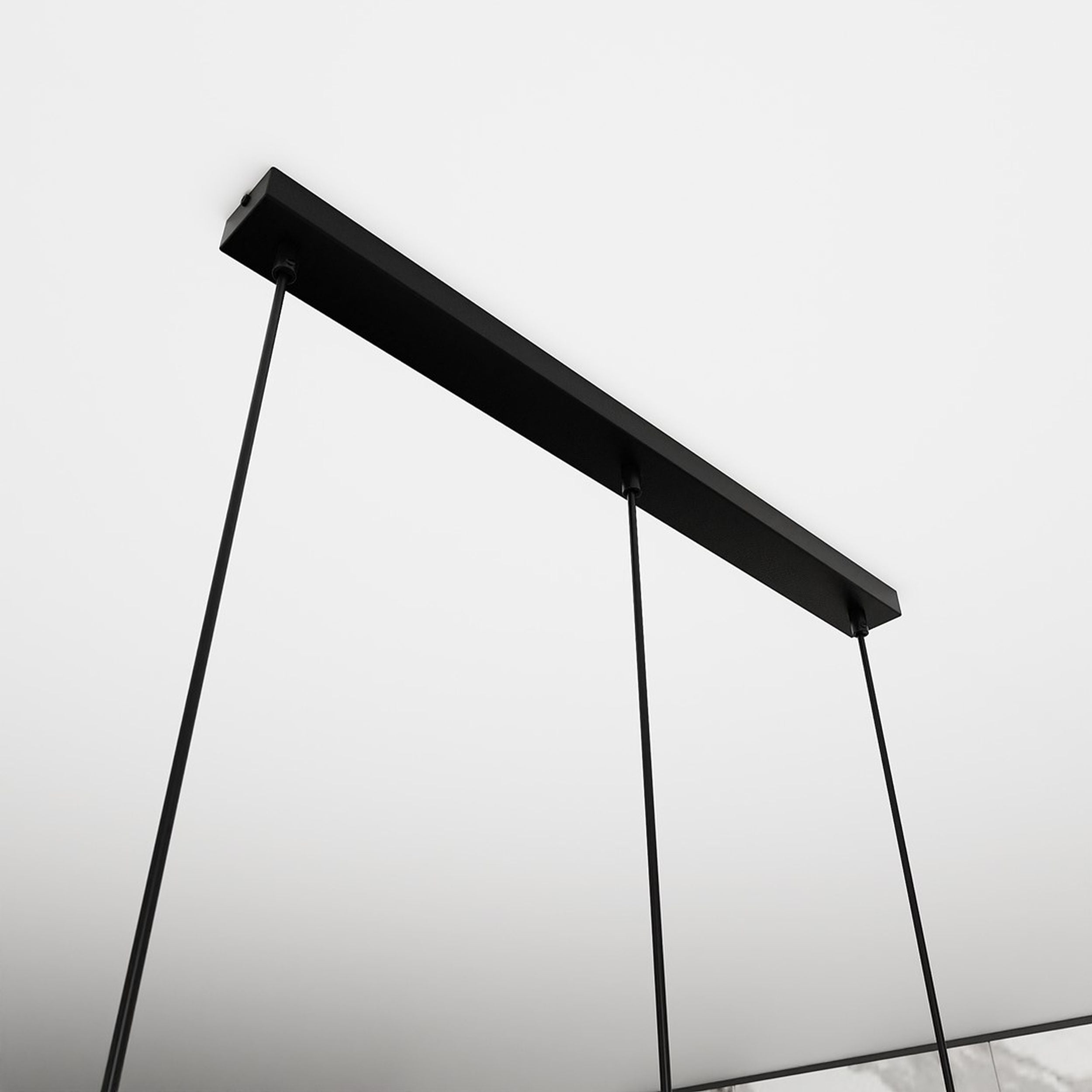 Lampa wisząca Istar czarna z grafitowymi kloszami x3