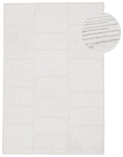 Dywan z wełną Sculptured Blocks 140x200 cm biały