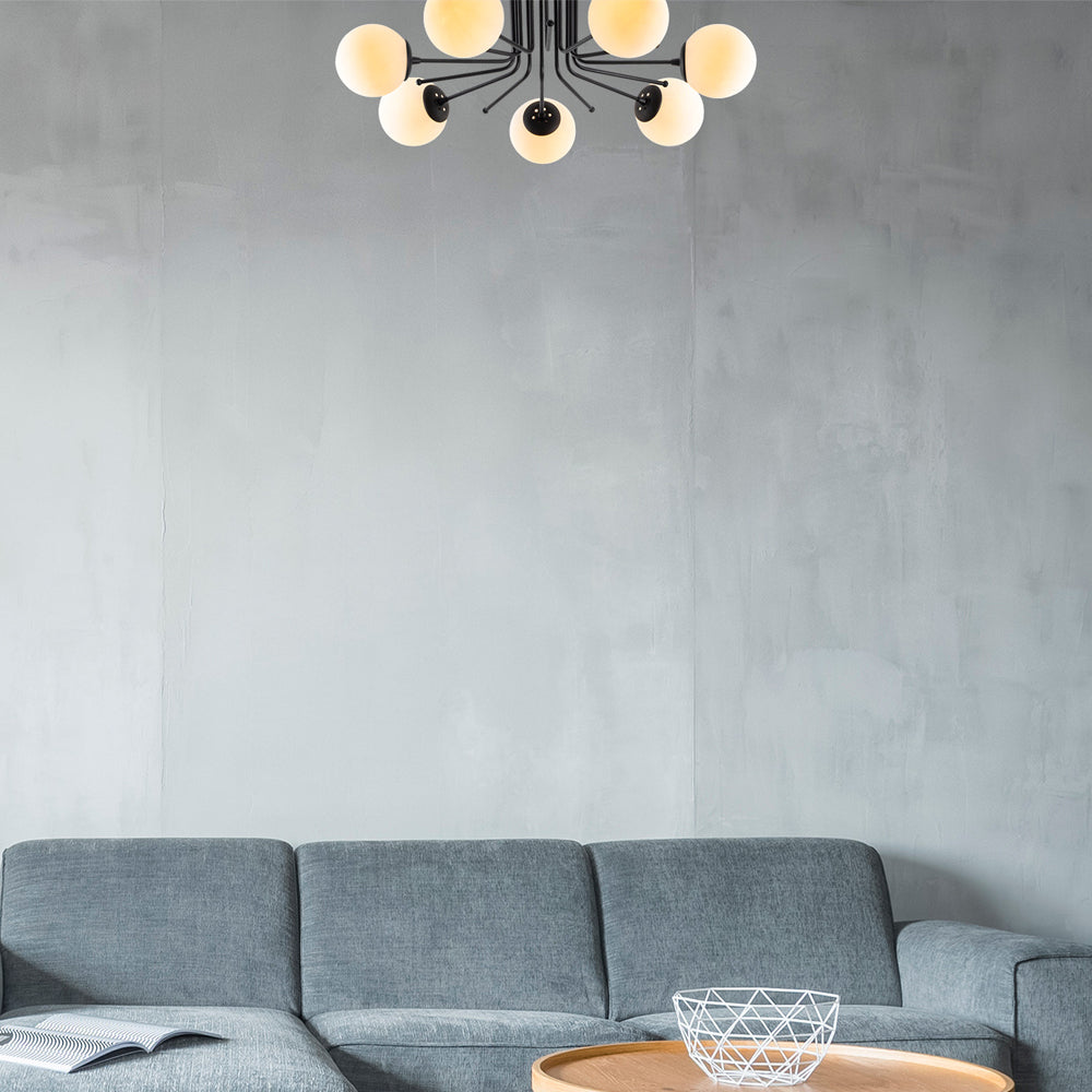 Lampa sufitowa Murrayana x7 czarno-biała