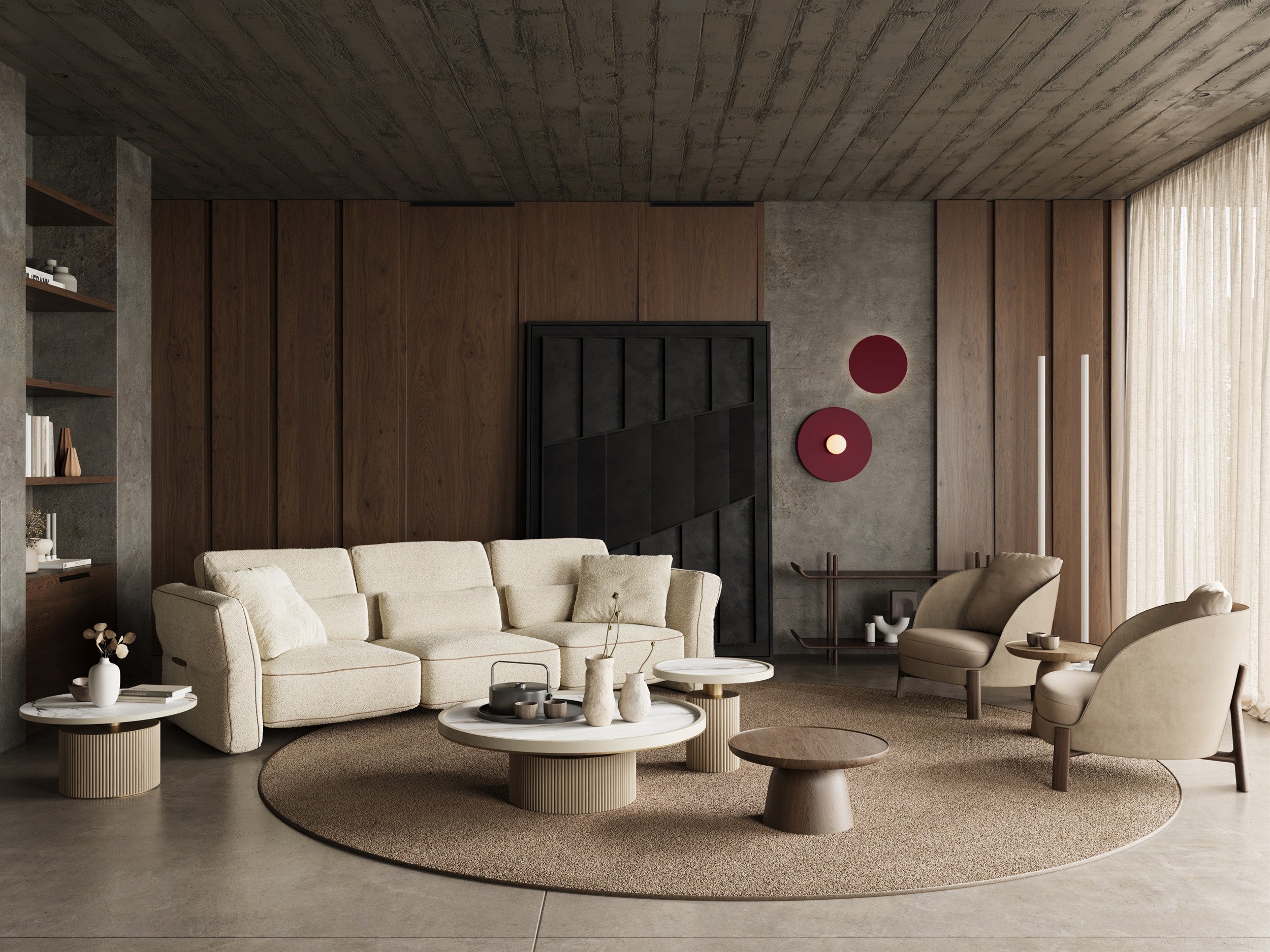 Kinkiet Ake 50 cm burgund