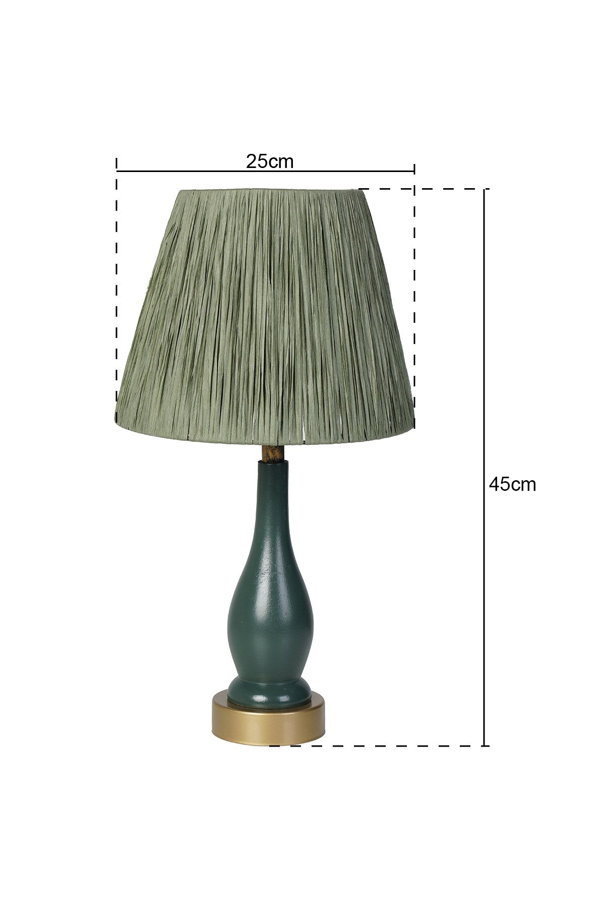 Lampa stołowa Selloon średnica 25 cm zielono/złota