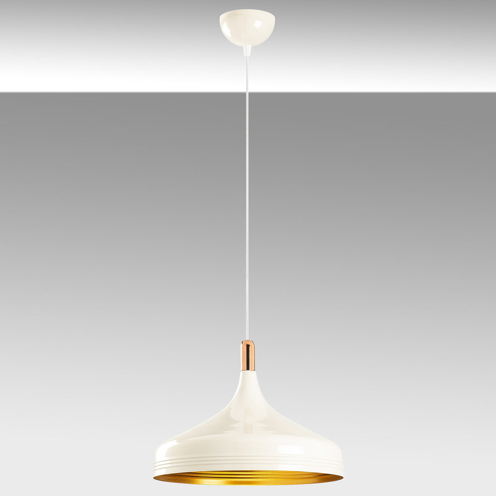 Lampa sufitowa Ardulace średnica 36 cm biała/złota