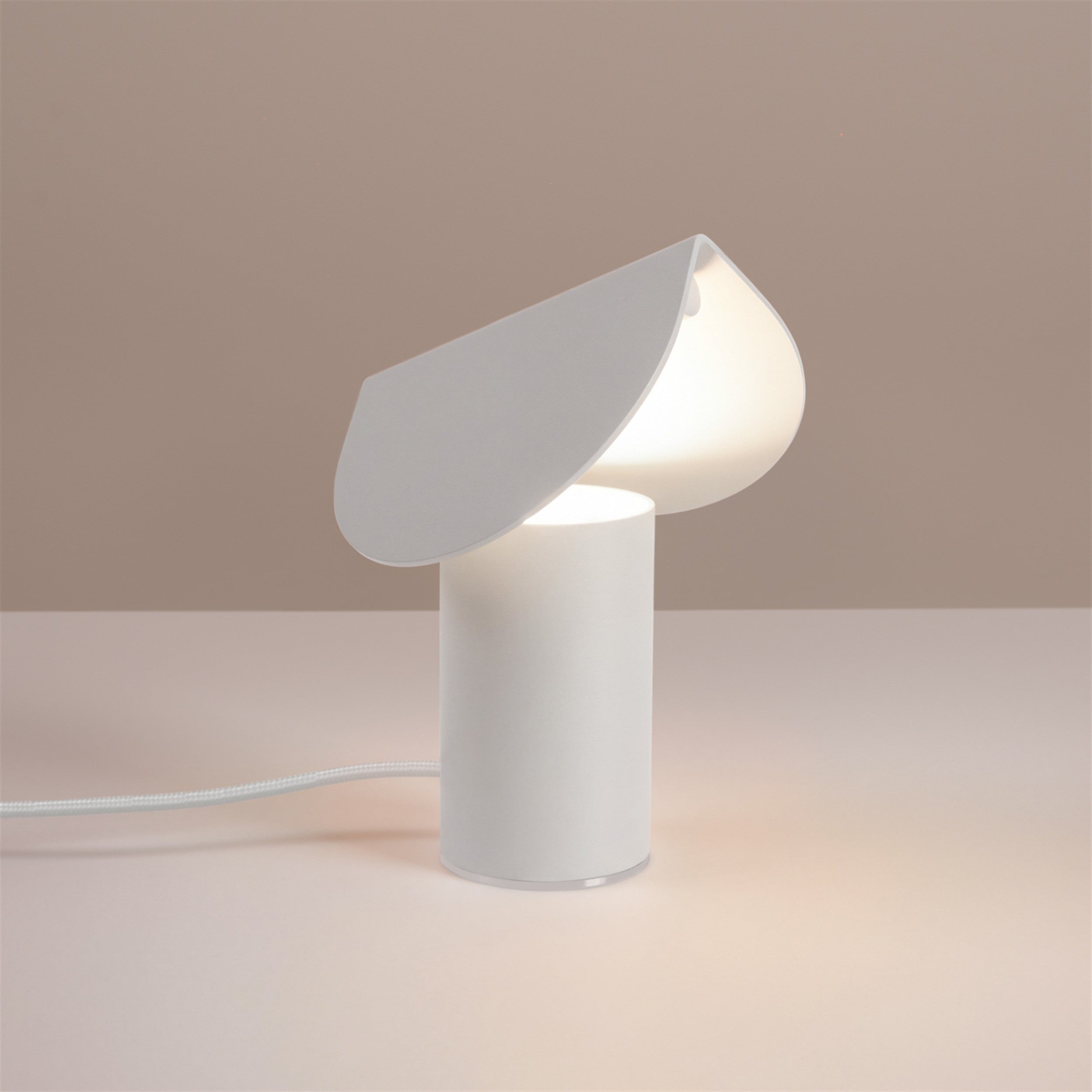Lampa stołowa Biscuit LED biała