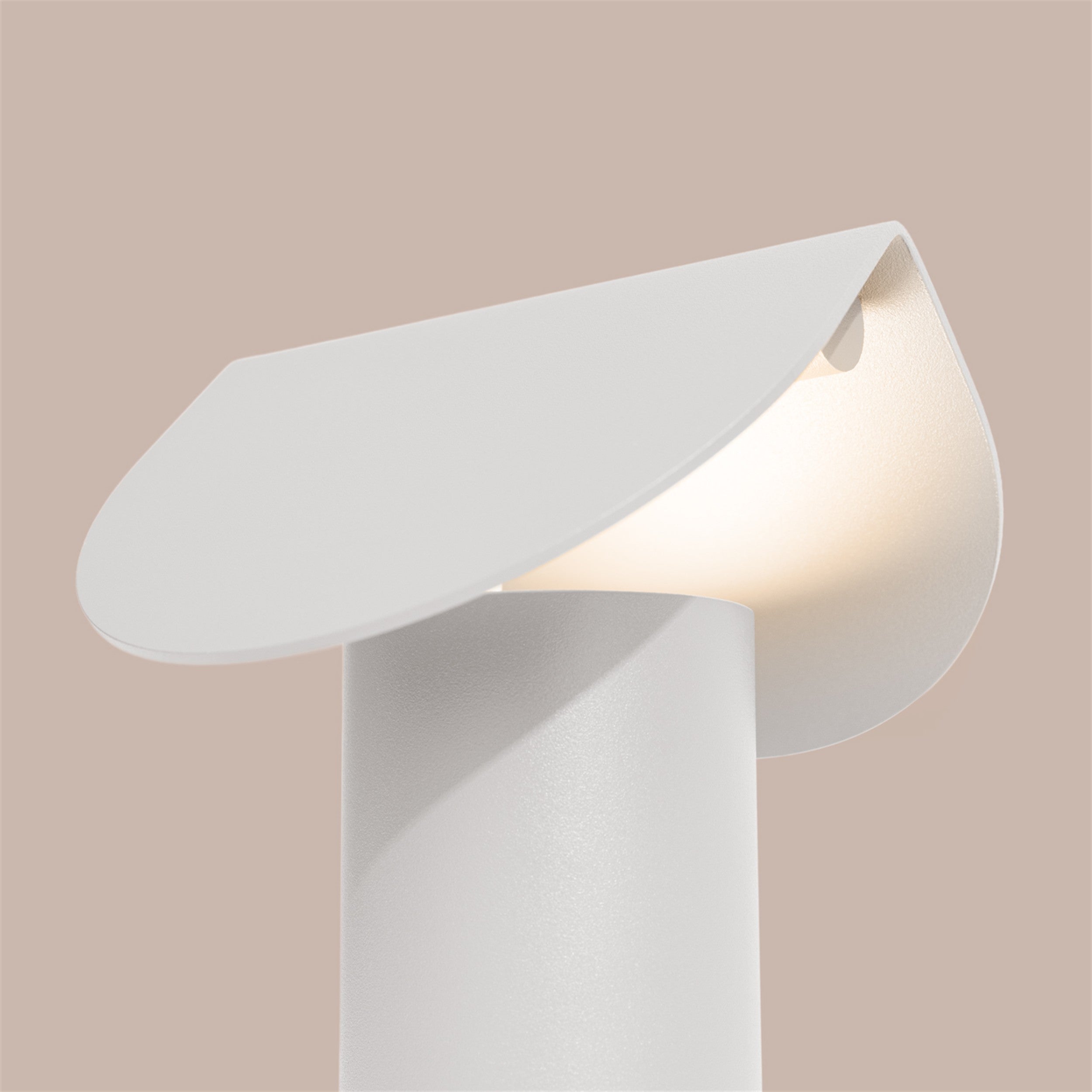 Lampa stołowa Biscuit LED biała
