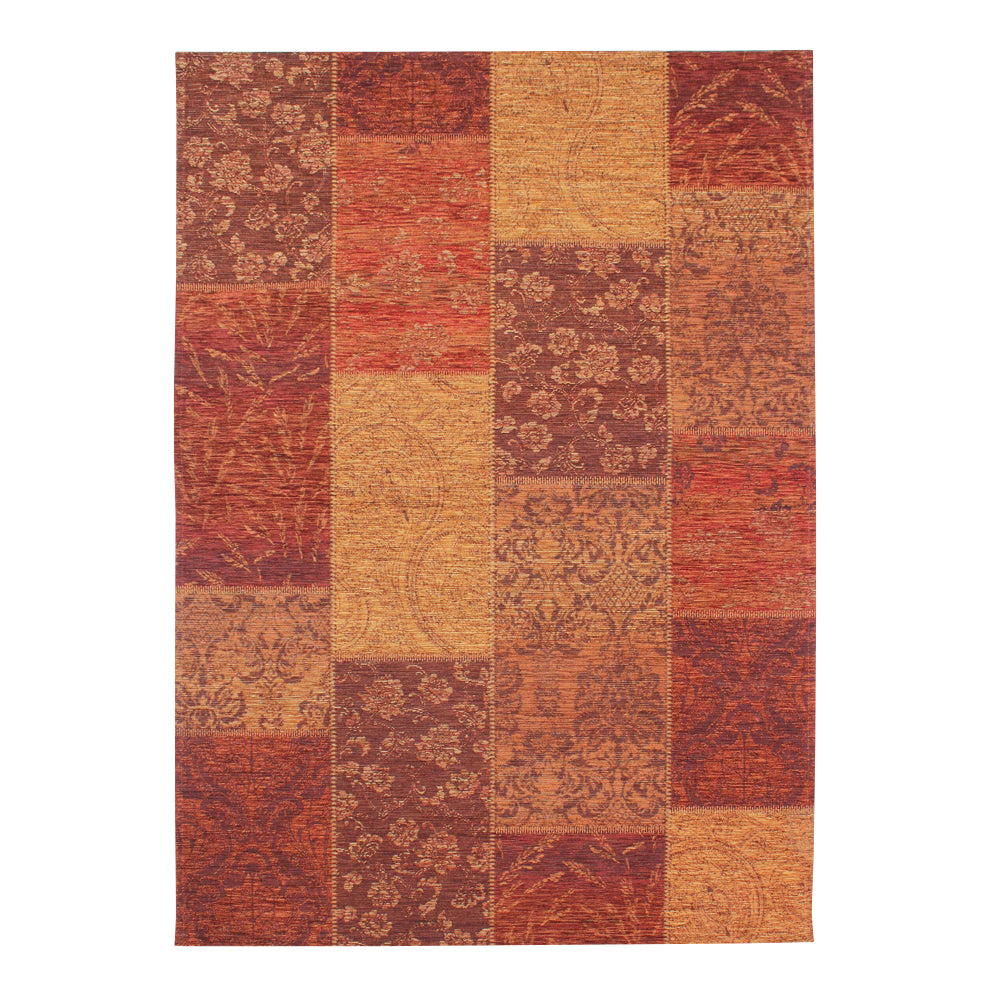 Dywan syntetyczny Patchwork Chenille terracotta Prostokątny/155x230