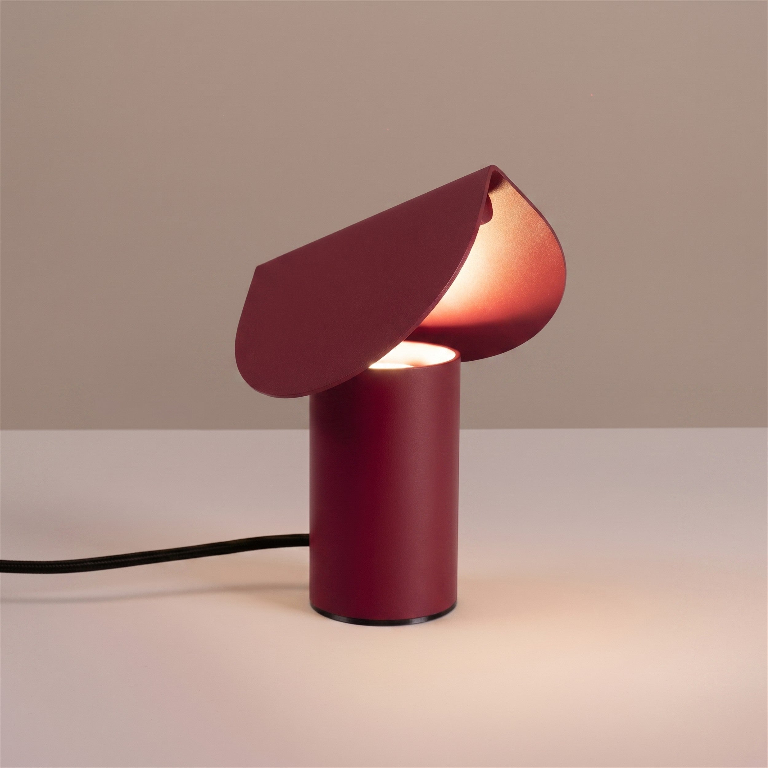 Lampa stołowa Biscuit LED burgund