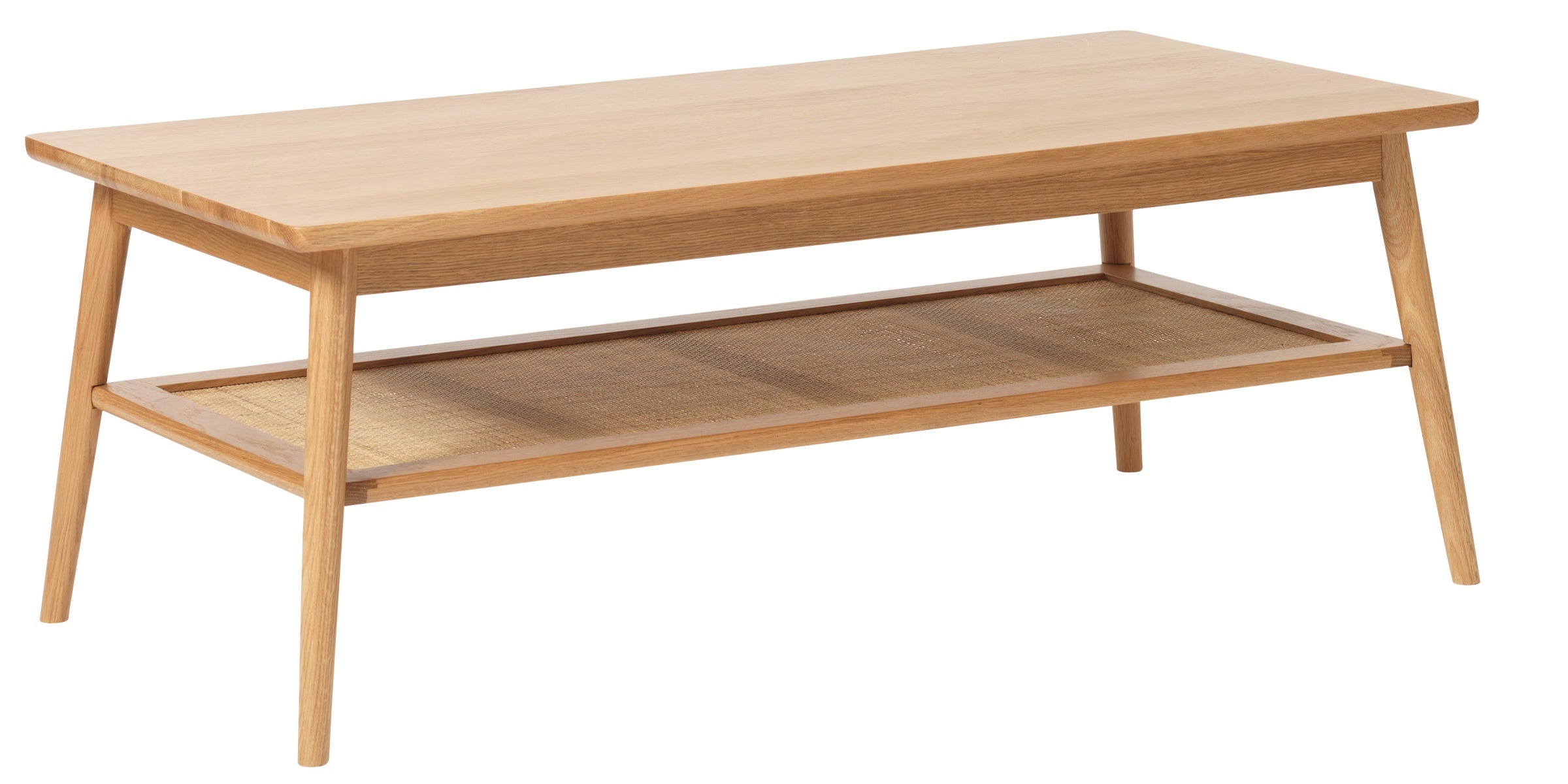 Stolik kawowy Visimmy 60x120 cm dąb/plecionka