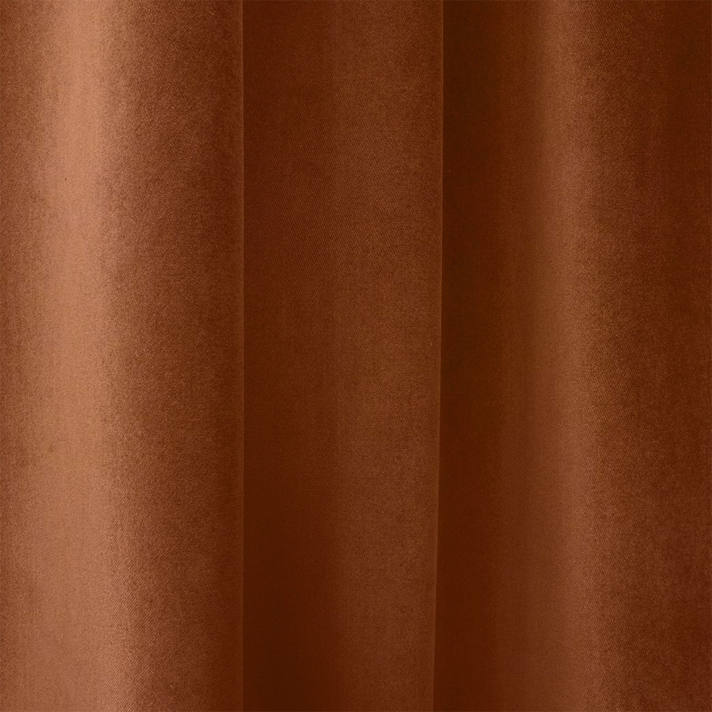 Zasłona do salonu Myrrhis w tkaninie PET FRIENDLY 140x270 cm ceglana