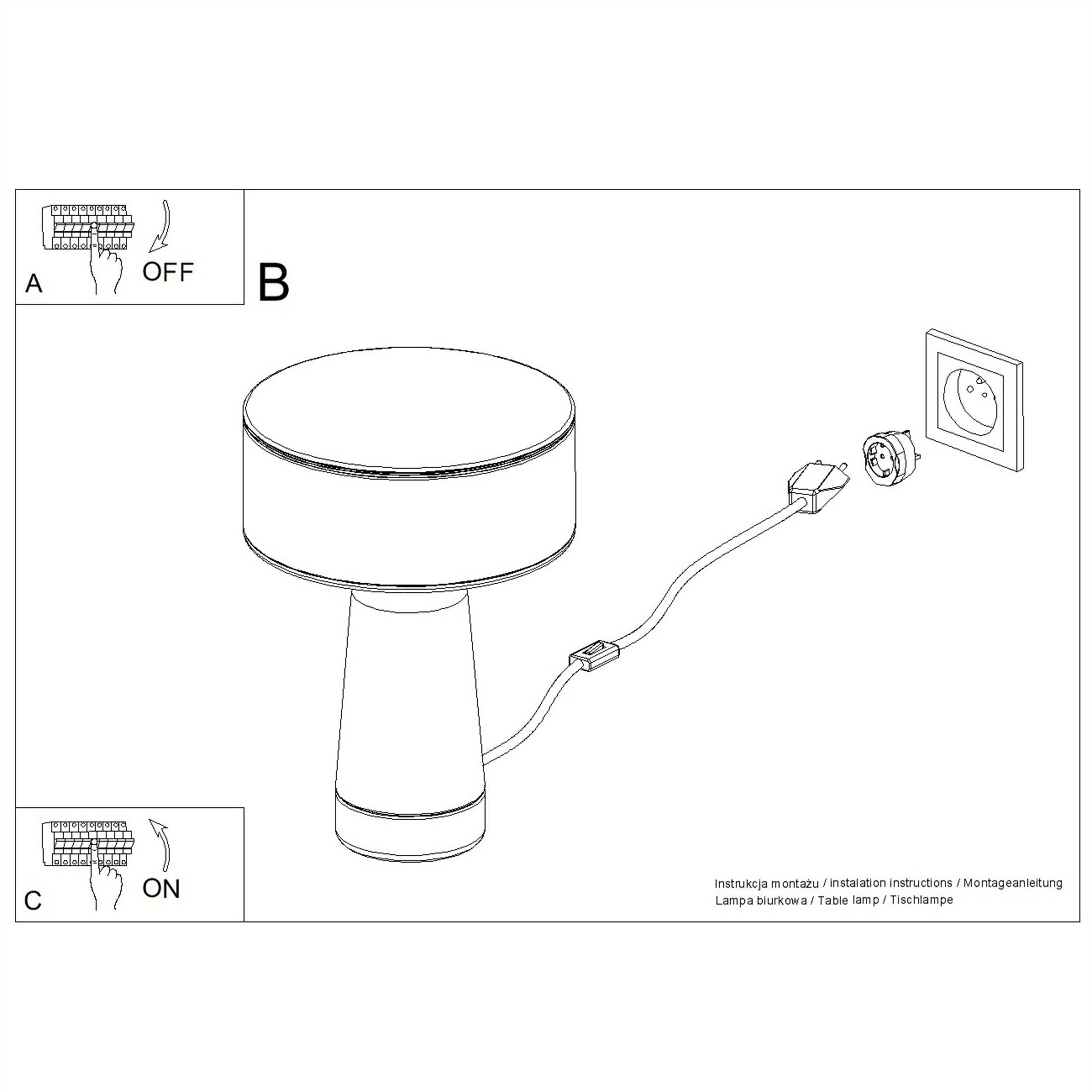 Lampa stołowa Axo zielona oliwka