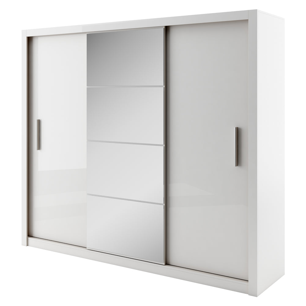 Szafa Idea 250 cm z lustrem biała