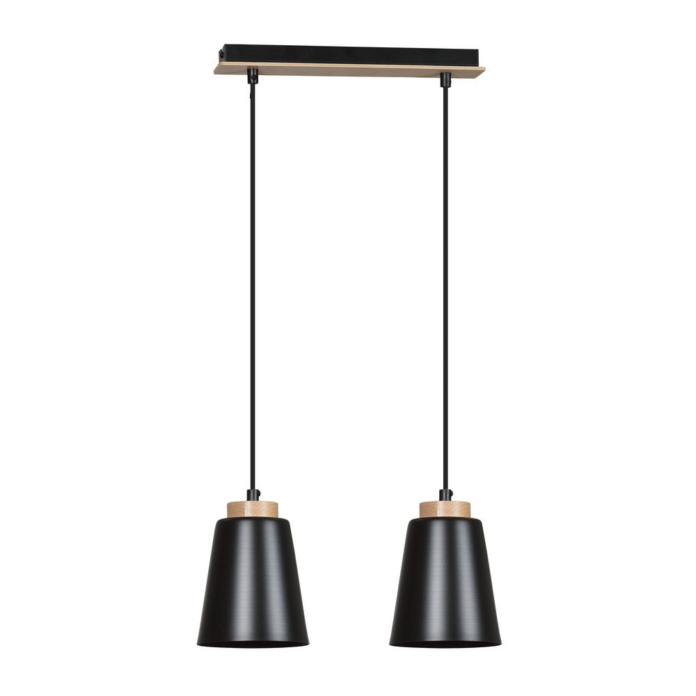 Lampa wisząca Montieri czarna x2