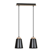 Lampa wisząca Montieri czarna x2