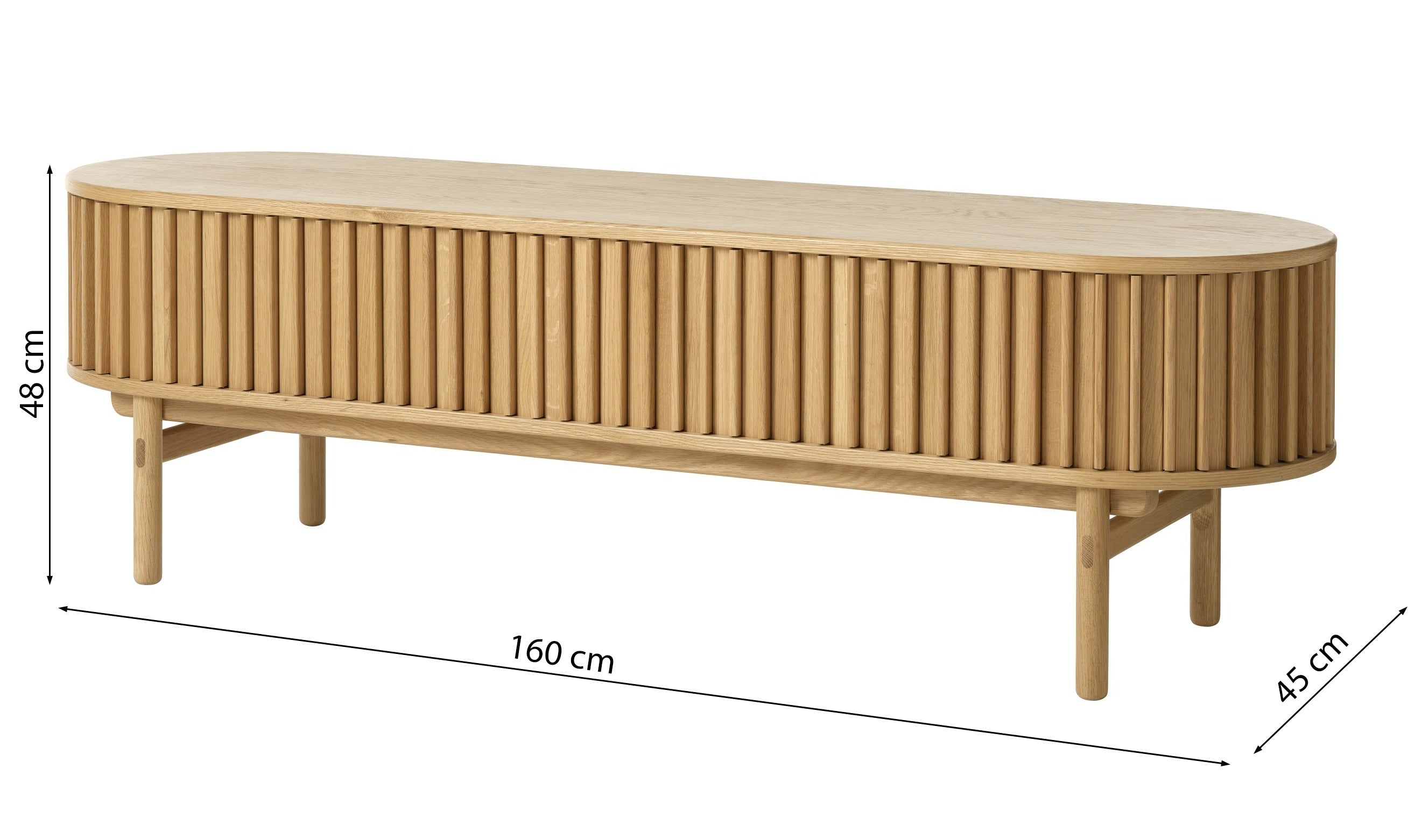Szafka RTV Yoffers 160 cm dąb