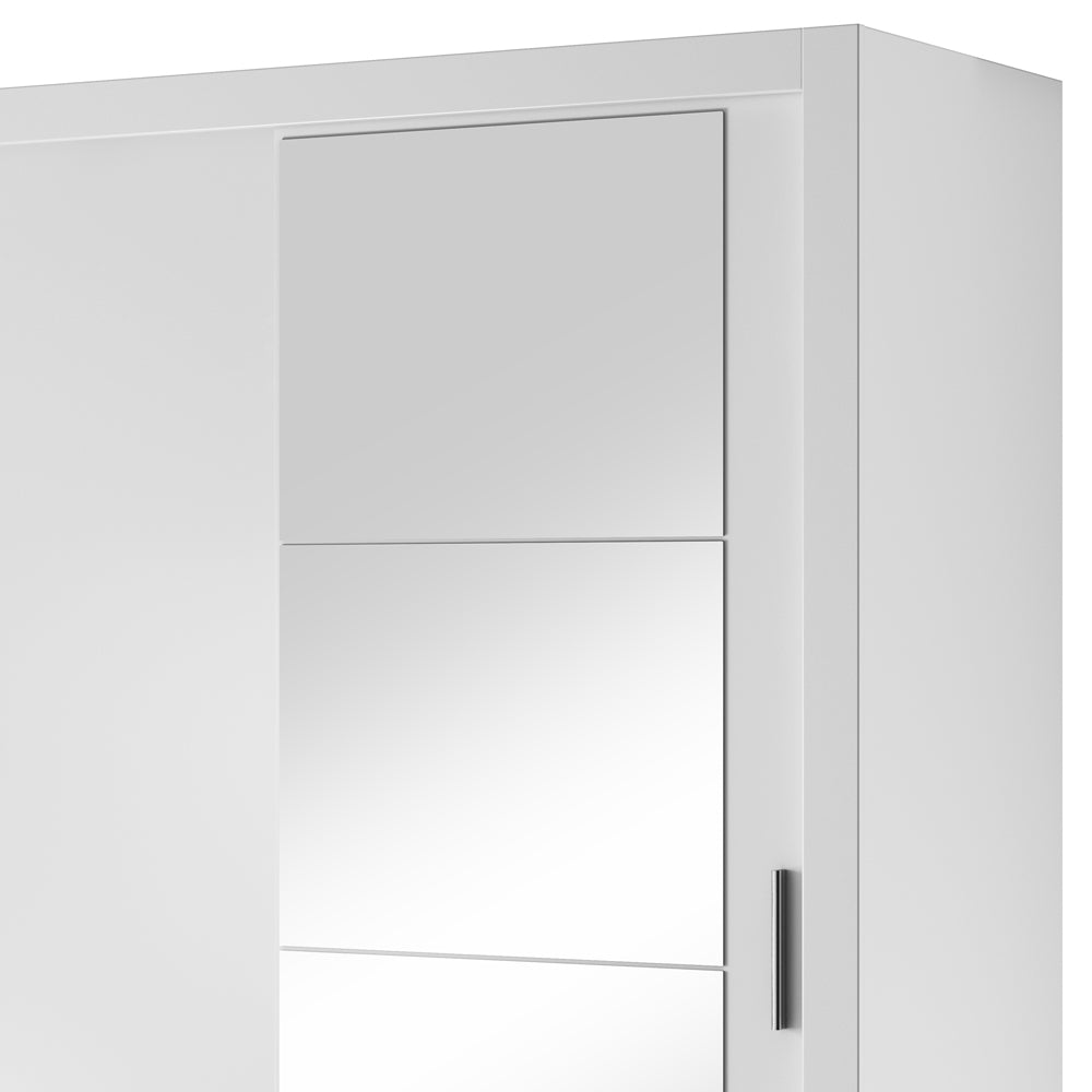 Szafa Arti 150 cm z jednym lustrem biała