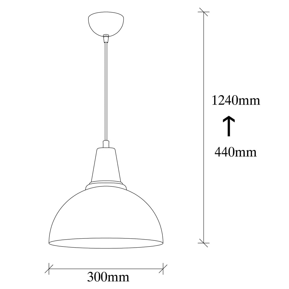 Lampa wisząca Theyro ze złotym trzonkiem średnica 30 cm czarna