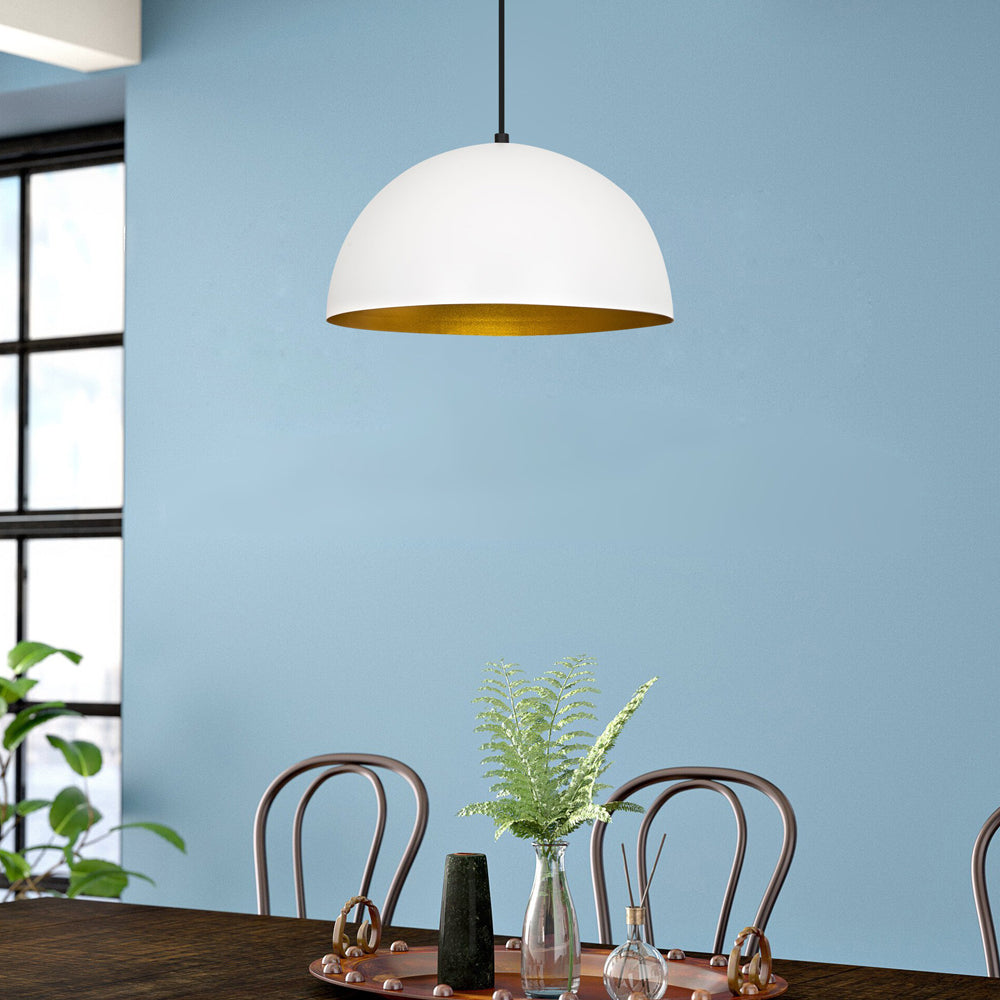 Lampa sufitowa Rientaki średnica 40 cm biała