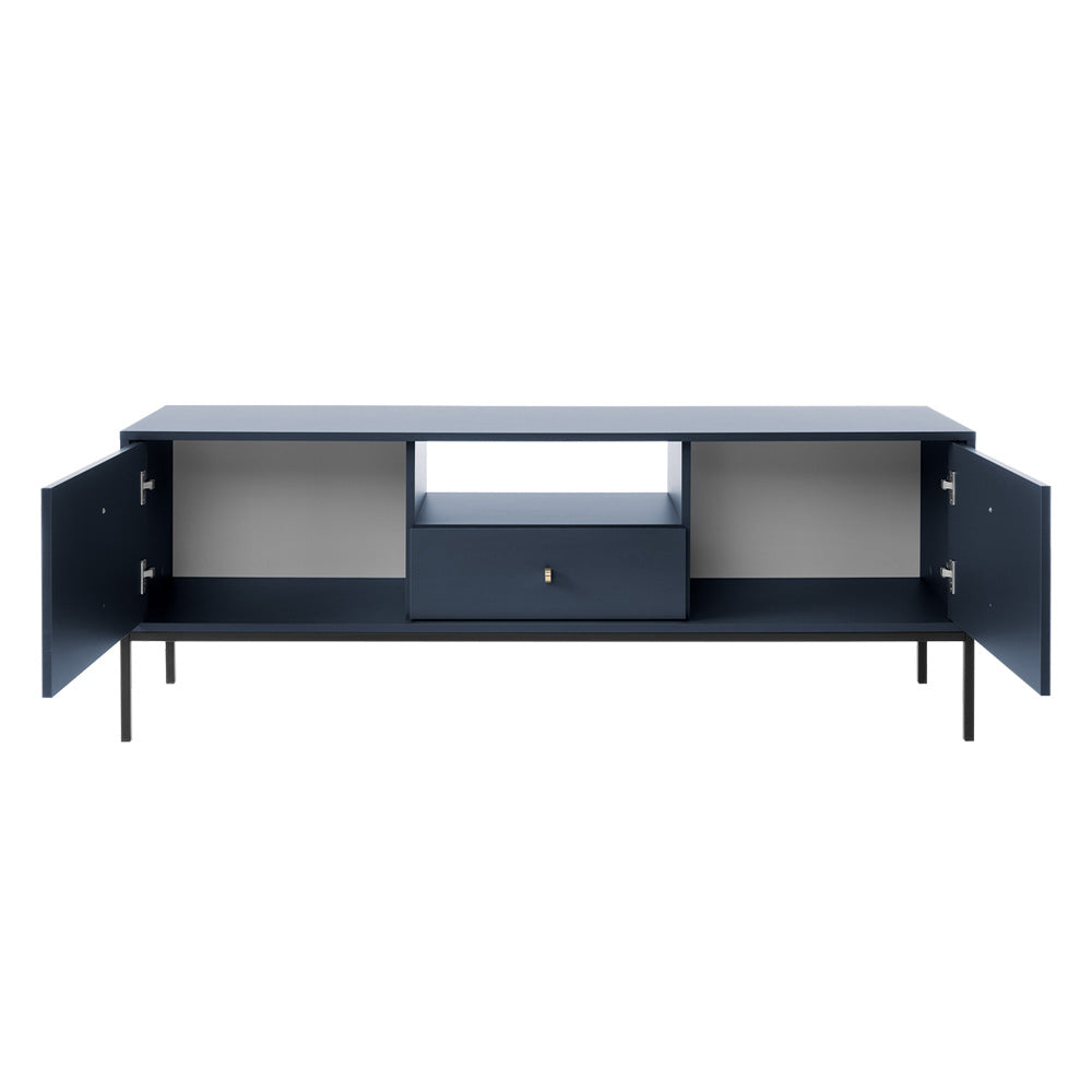 Szafka RTV Monne 153 cm granatowa vintage