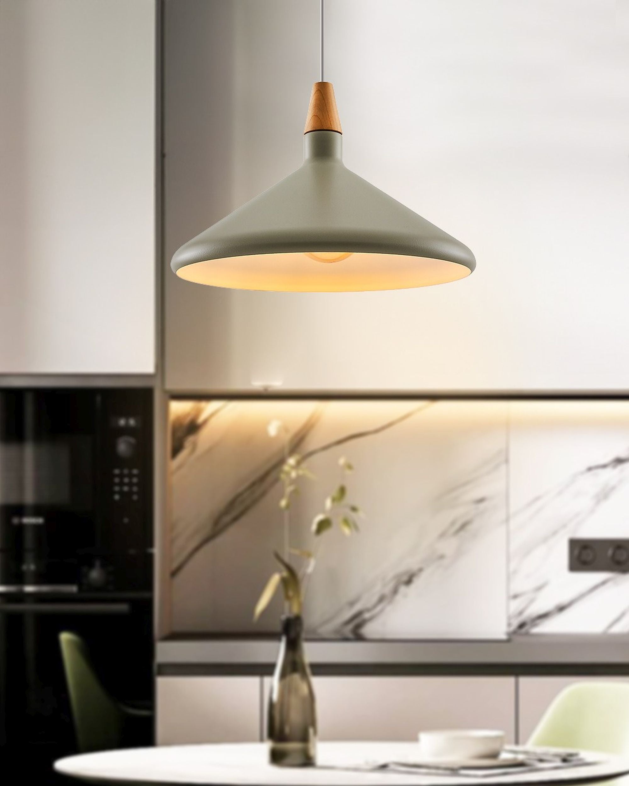 Lampa wisząca Greepsy średnica 40 cm ciemnobeżowa