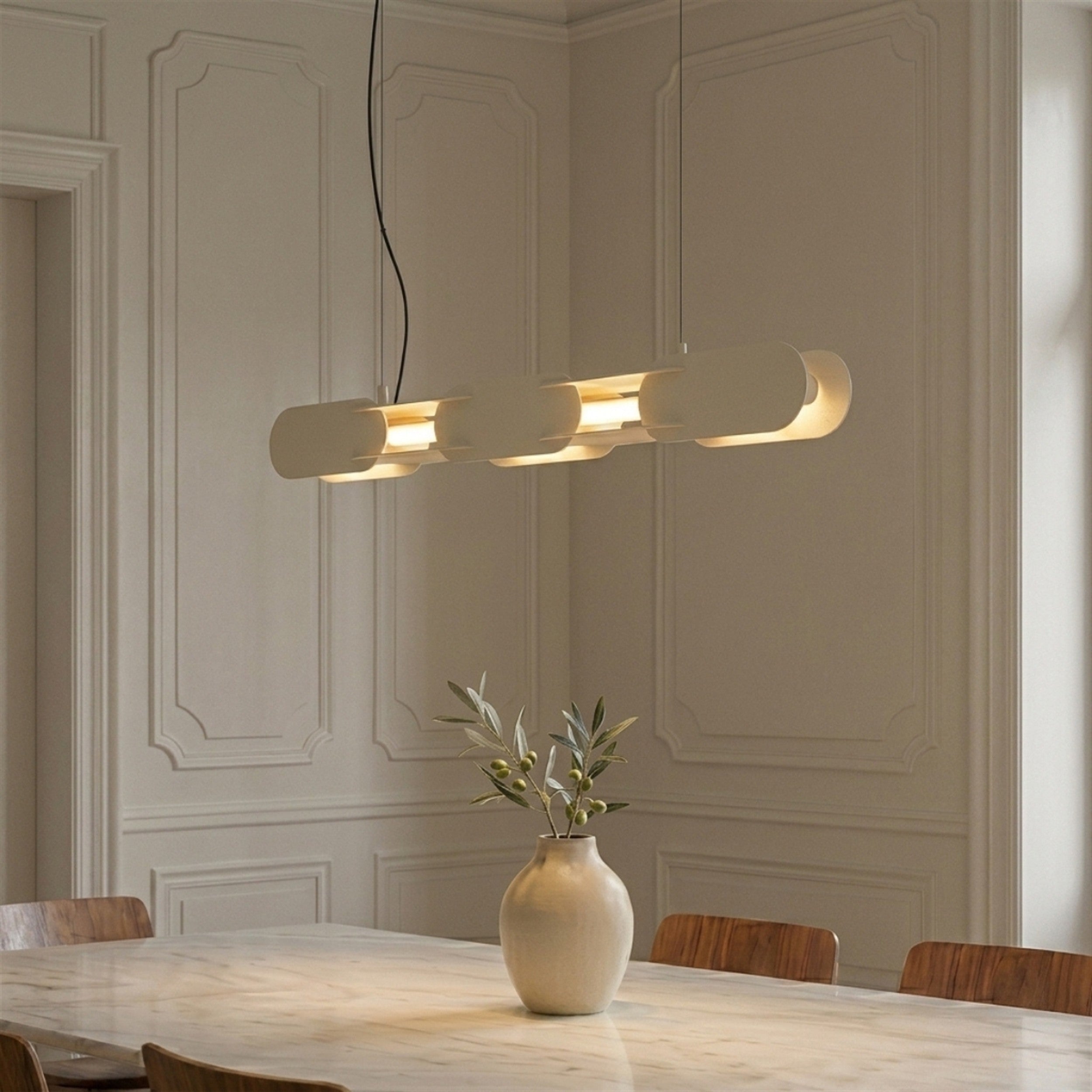 Lampa wisząca Chain 91 cm LED beżowa