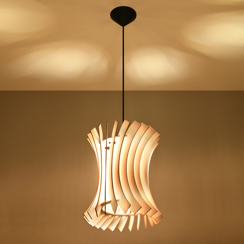 Lampa wisząca Ornesi drewniana średnica 30 cm