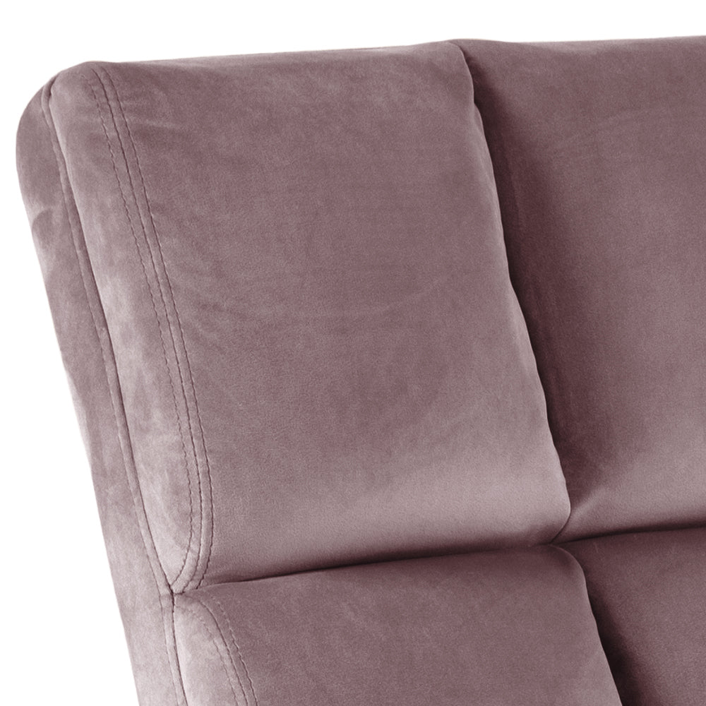 Fotel wypoczynkowy Cerefolium pudrowy róż na czarnej podstawie