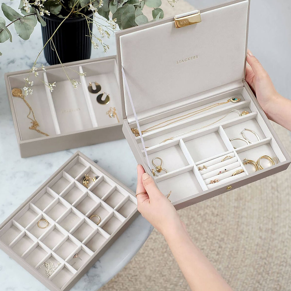 Szkatułka na biżuterię Classic Jewellery Box szaro-brązowy