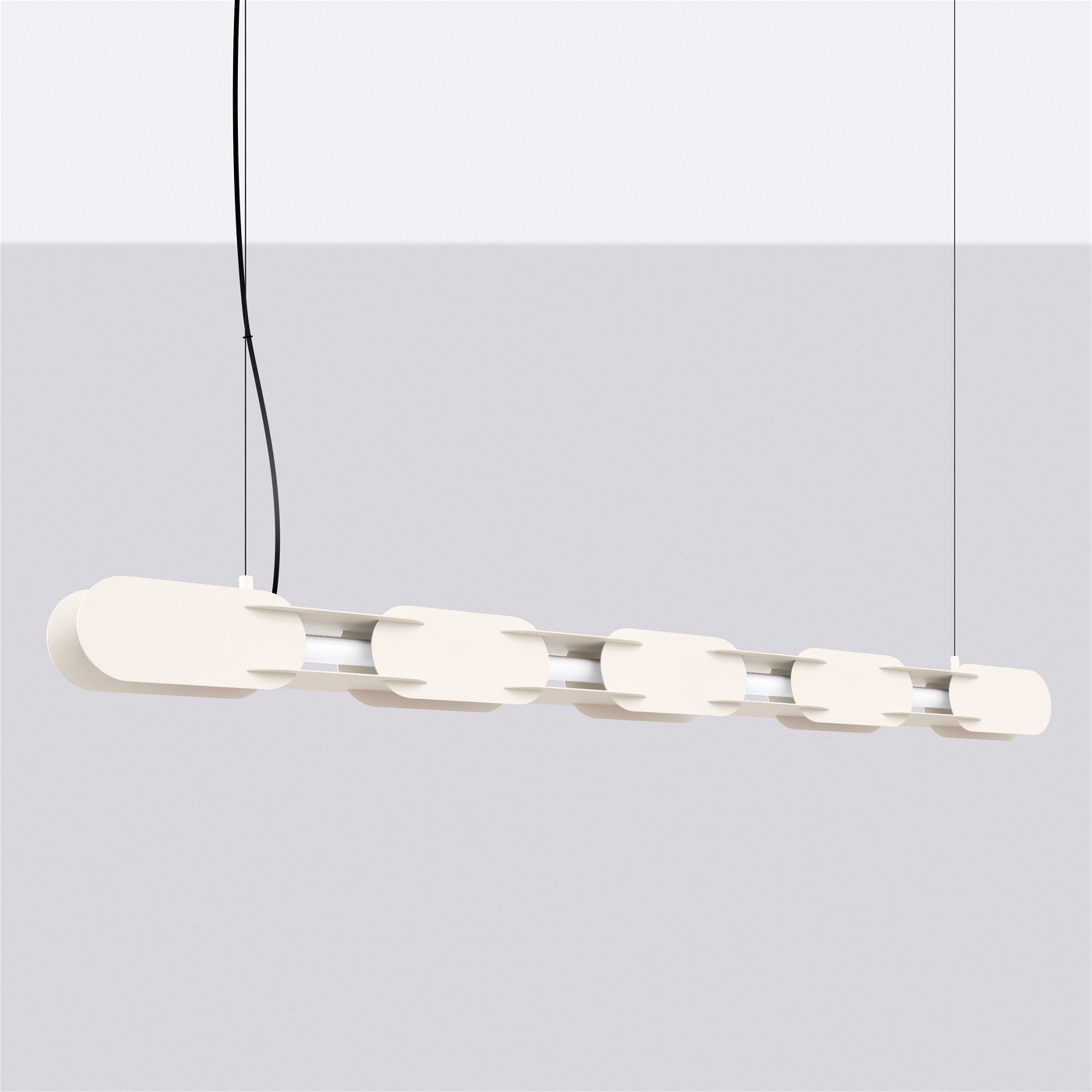 Lampa wisząca Chain 158 cm LED beżowa