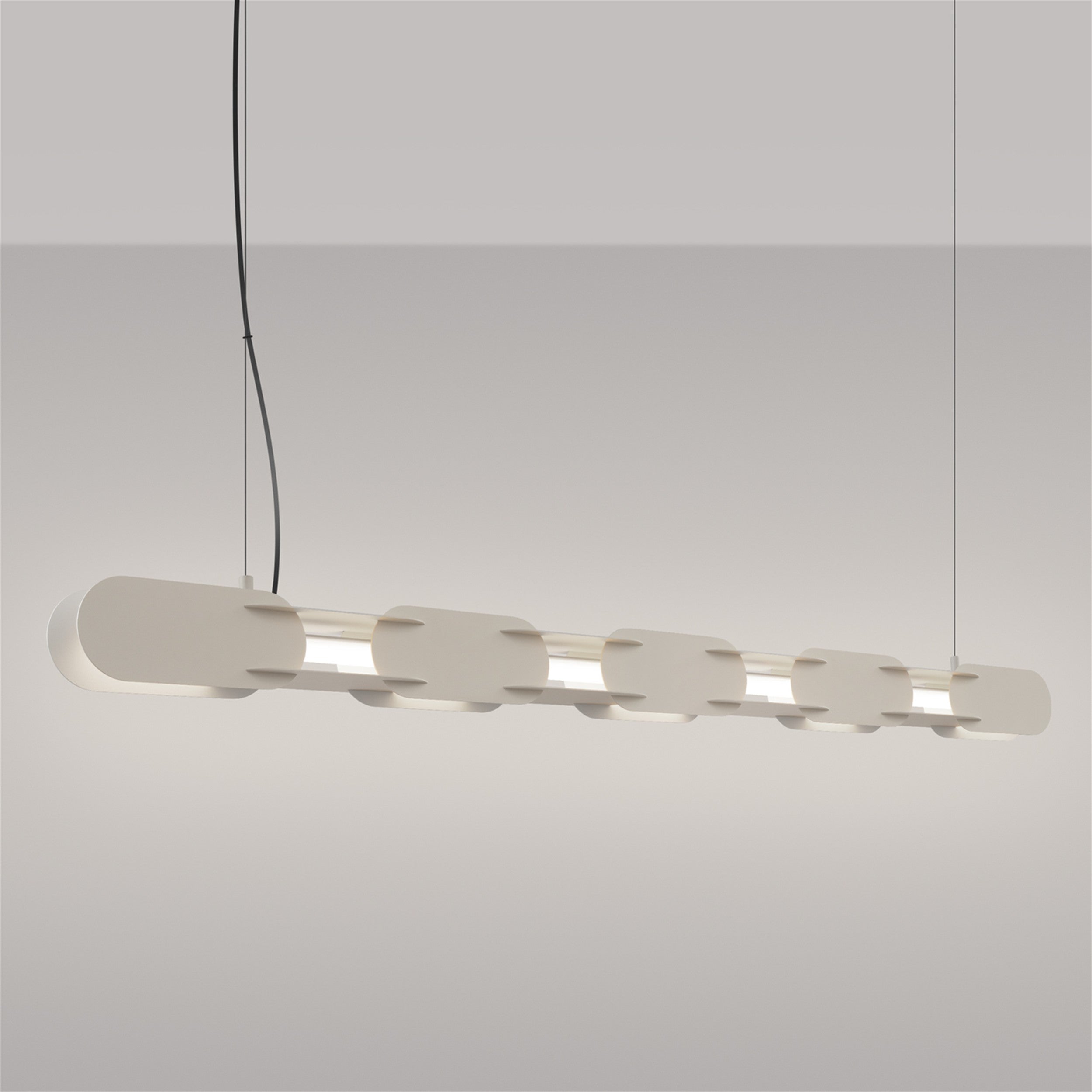 Lampa wisząca Chain 158 cm LED beżowa