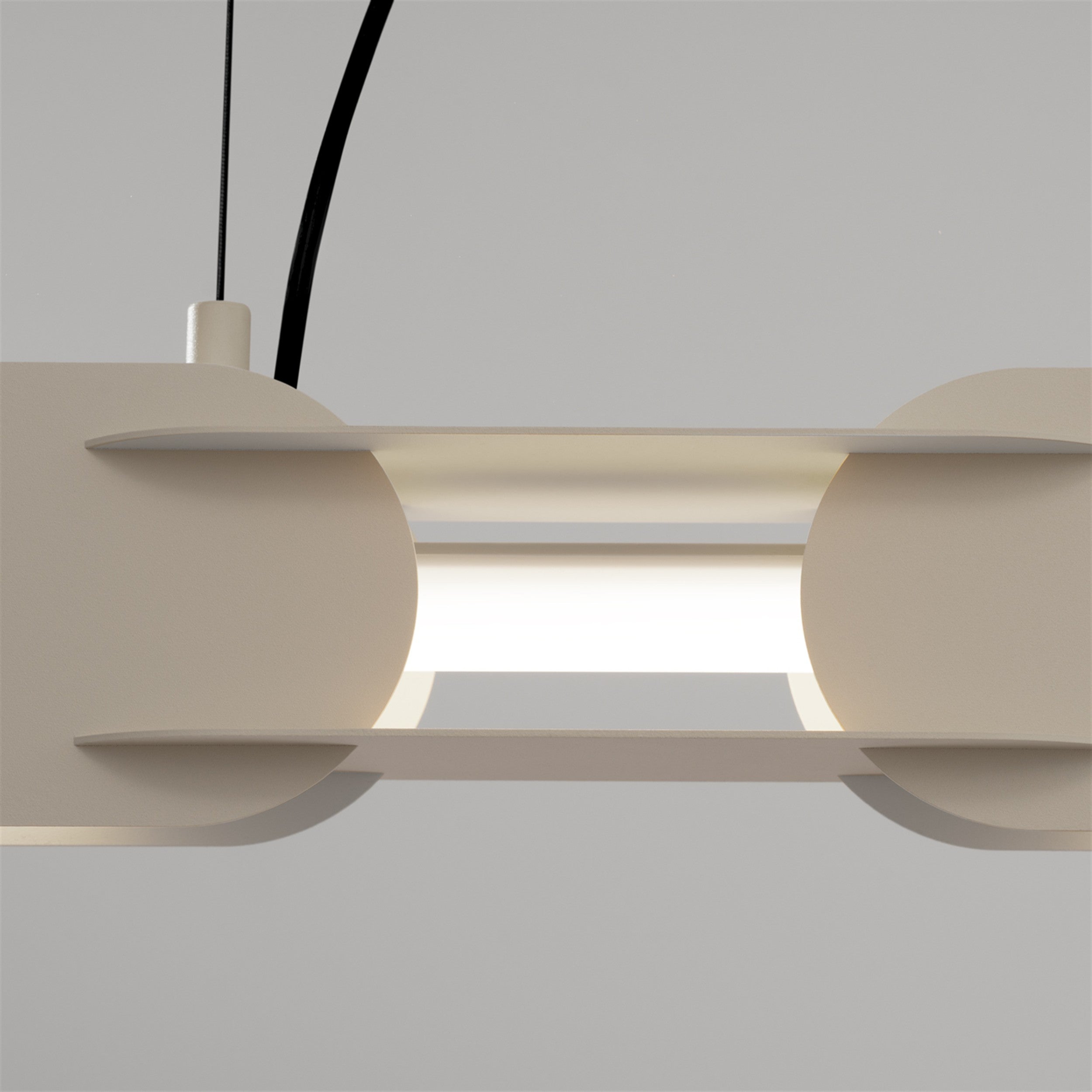 Lampa wisząca Chain 158 cm LED beżowa