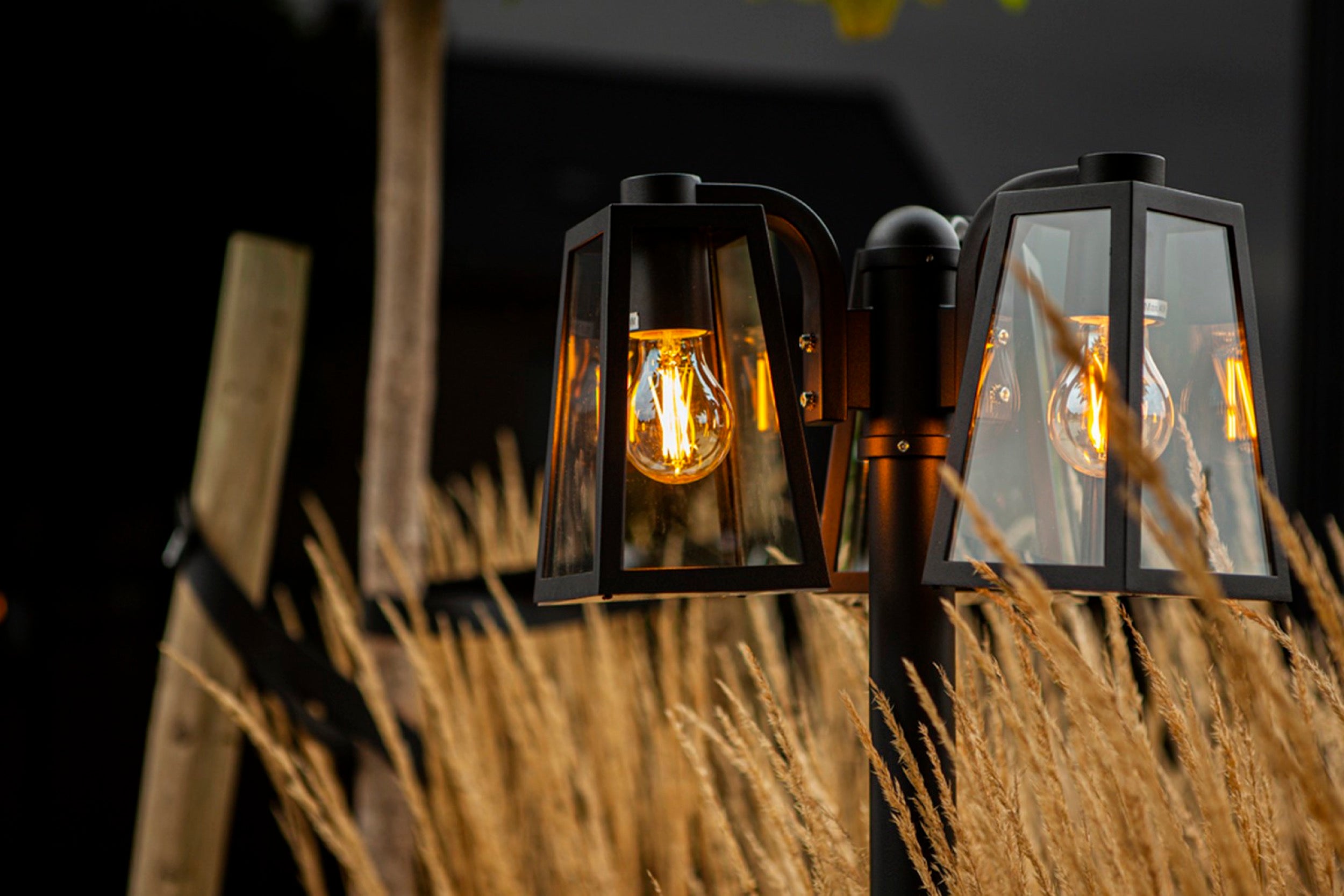 Lampa ogrodowa Fia x3 186 cm czarna