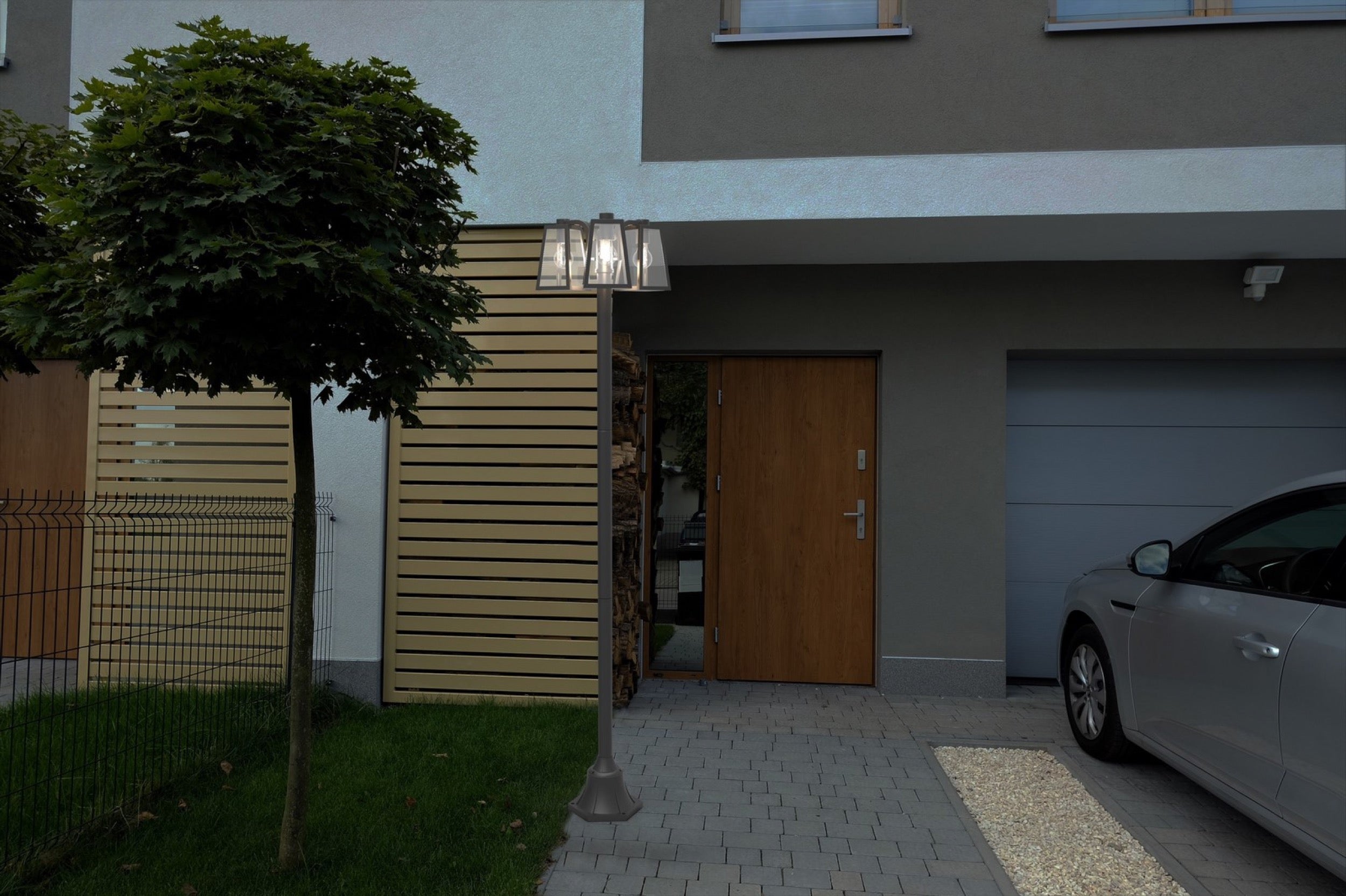 Lampa ogrodowa Fia x3 186 cm czarna