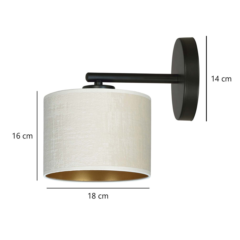 Kinkiet ścienny Hellid średnica 18 cm biały