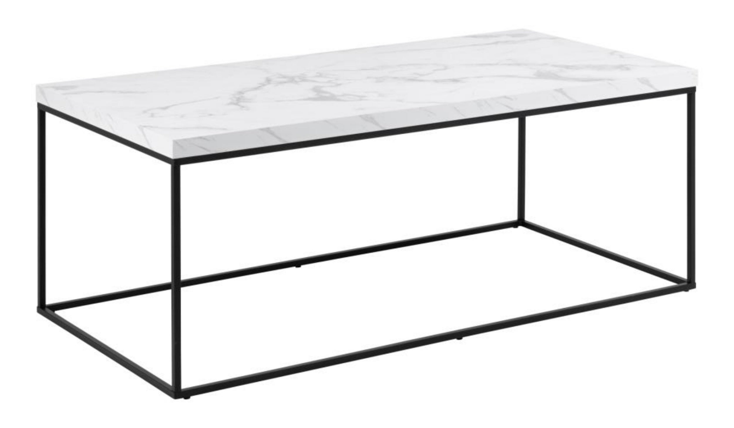 Stolik kawowy Pillys 110x55 cm biały marmur