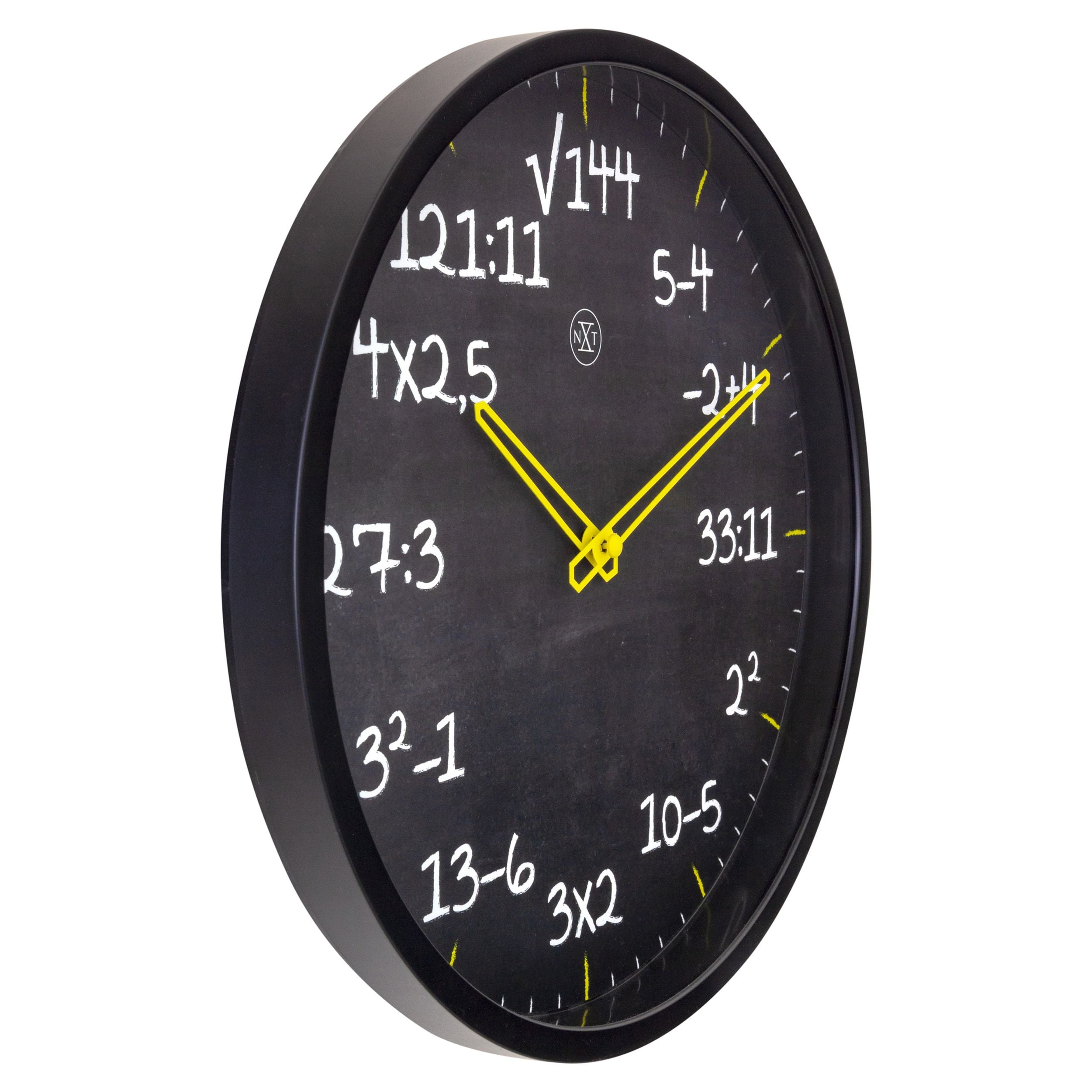Zegar ścienny Maths 30 cm czarny