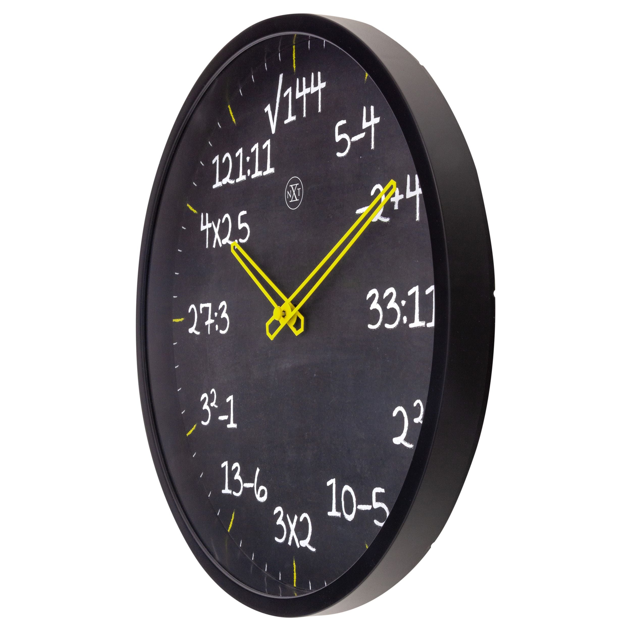 Zegar ścienny Maths 30 cm czarny