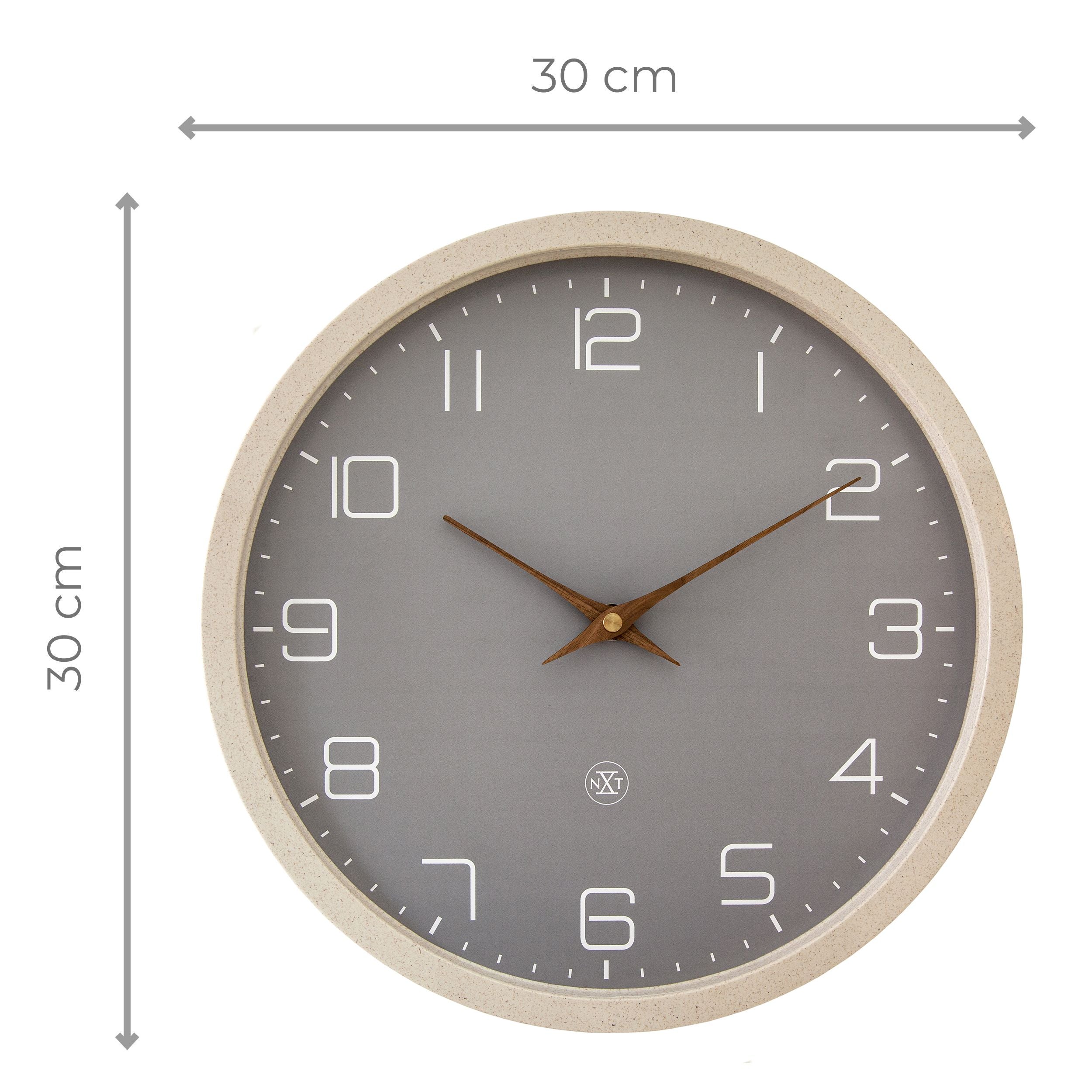 Zegar ścienny Eco 30 cm beżowy
