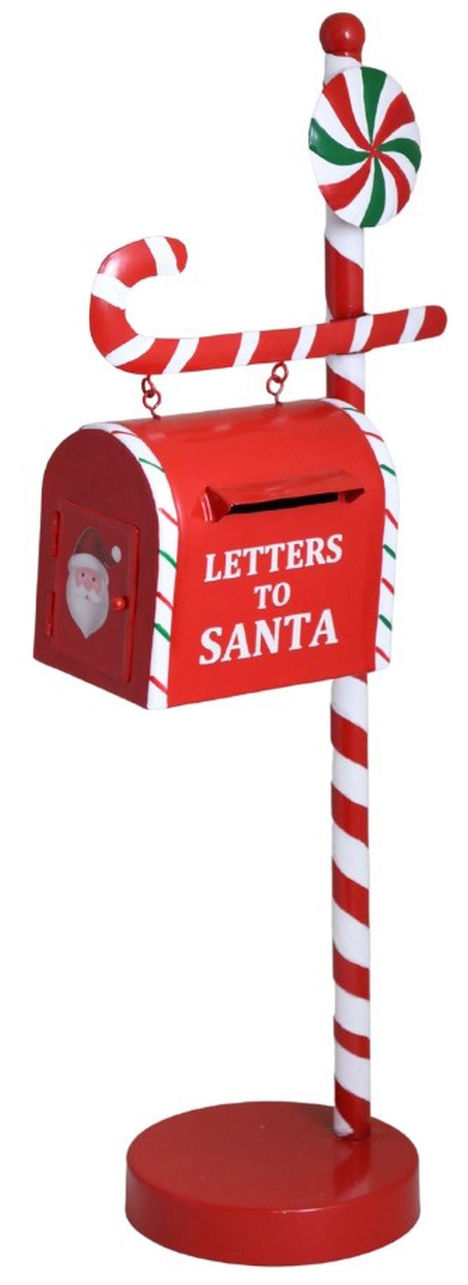 Dekoracja świąteczna Letters to Santa metalowa biało-czerwona