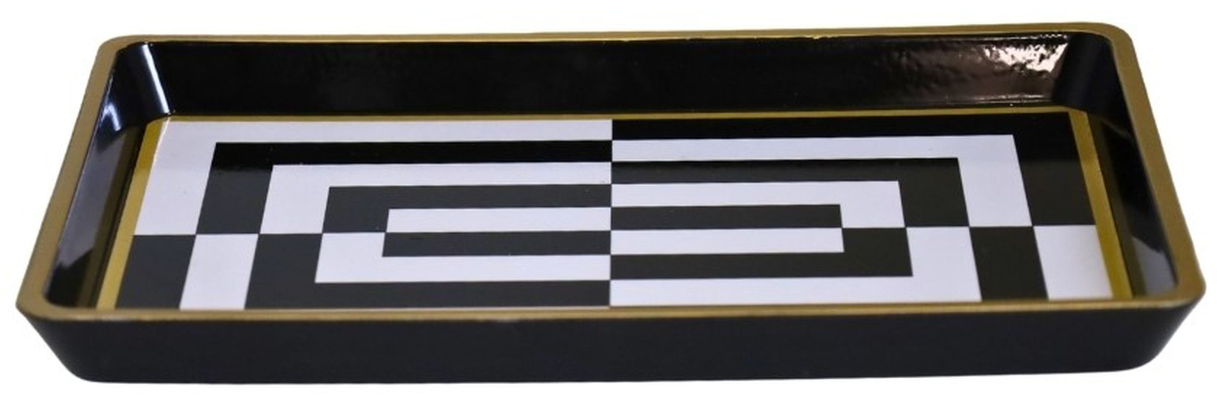 Taca Boulline 31x21 cm czarno-biała