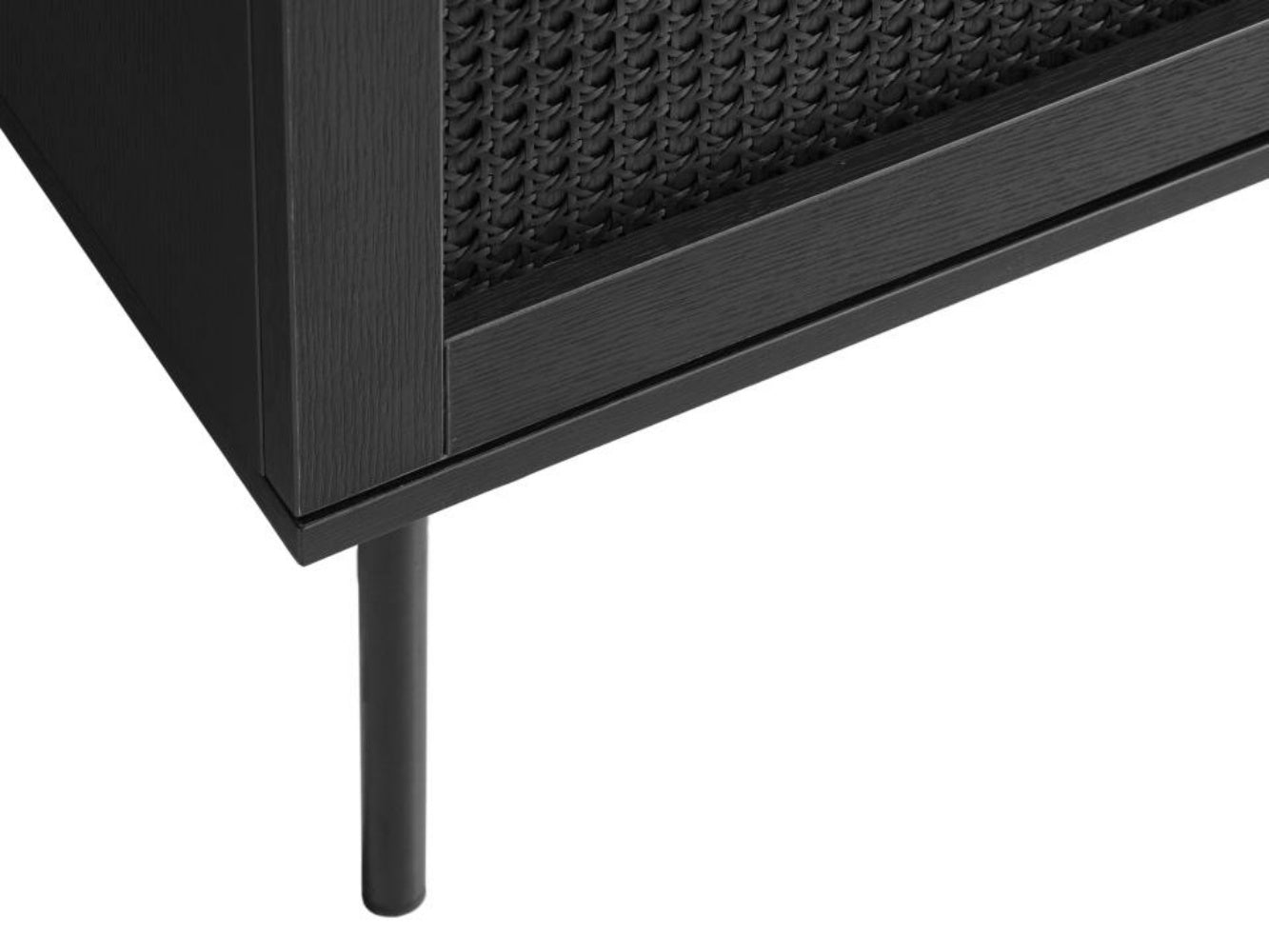 Szafka RTV Mogest 120 cm czarna plecionka boho