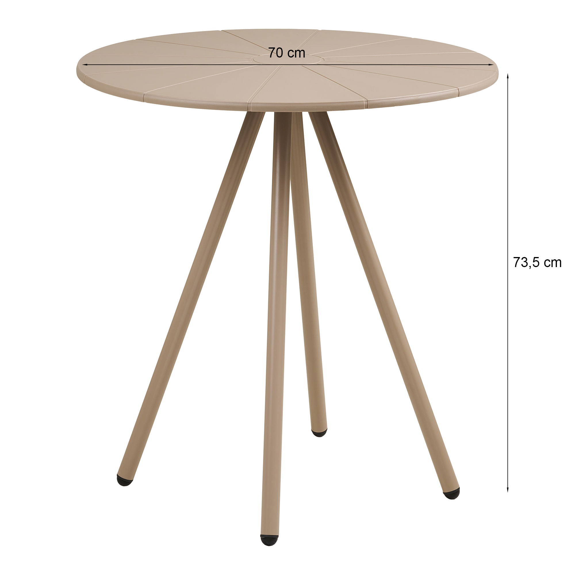 Stolik ogrodowy Barletta 70 cm taupe