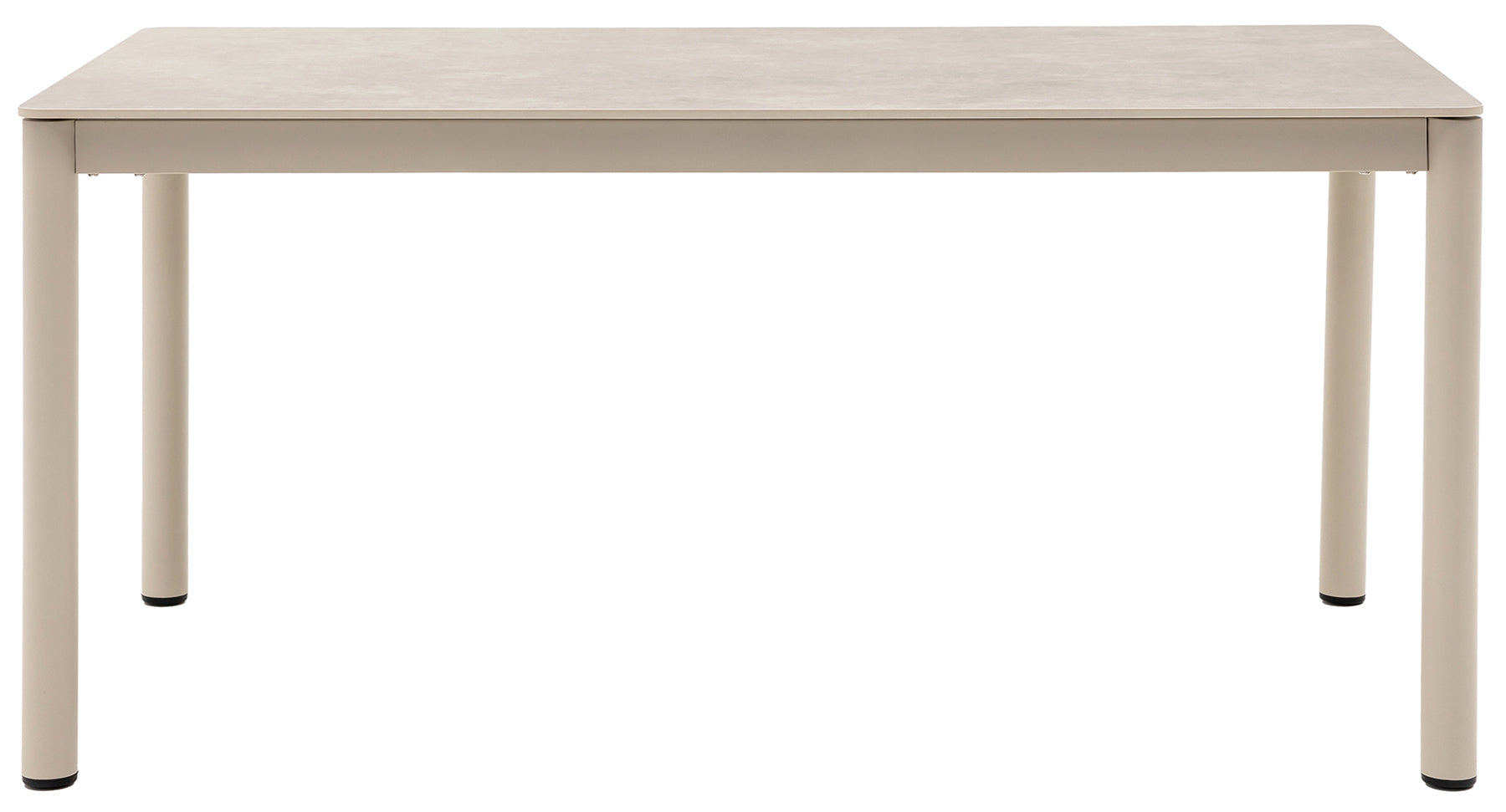 Stół ogrodowy Arennio 160x90 cm beżowy ceramiczny blat