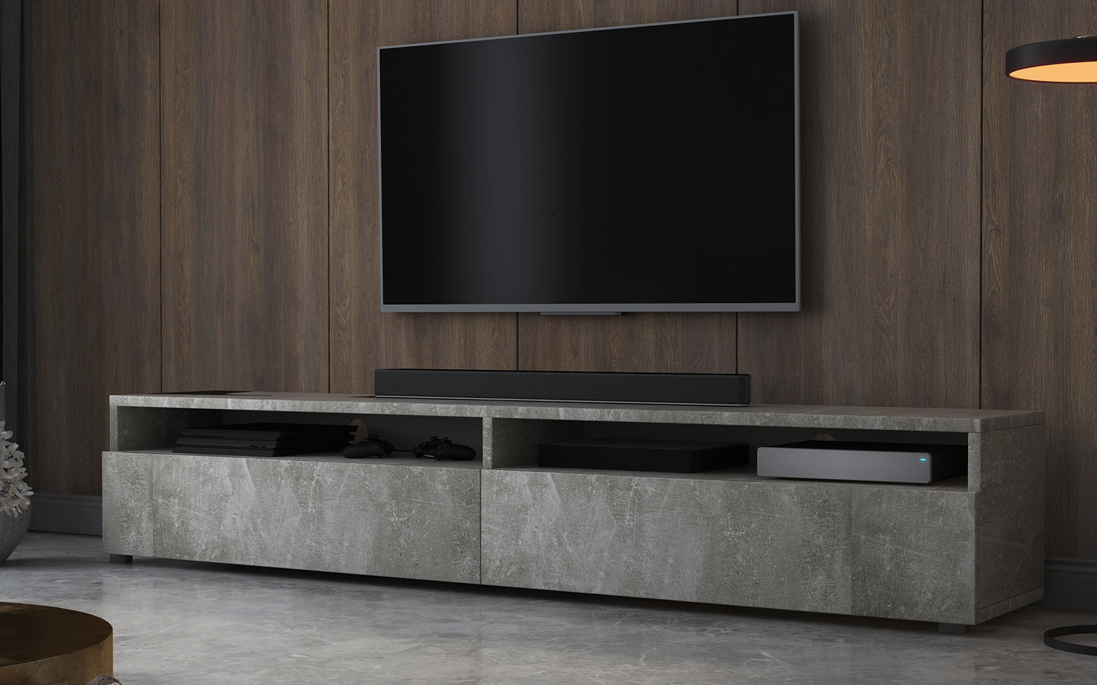 Szafka RTV Rednaw 180 cm Beton