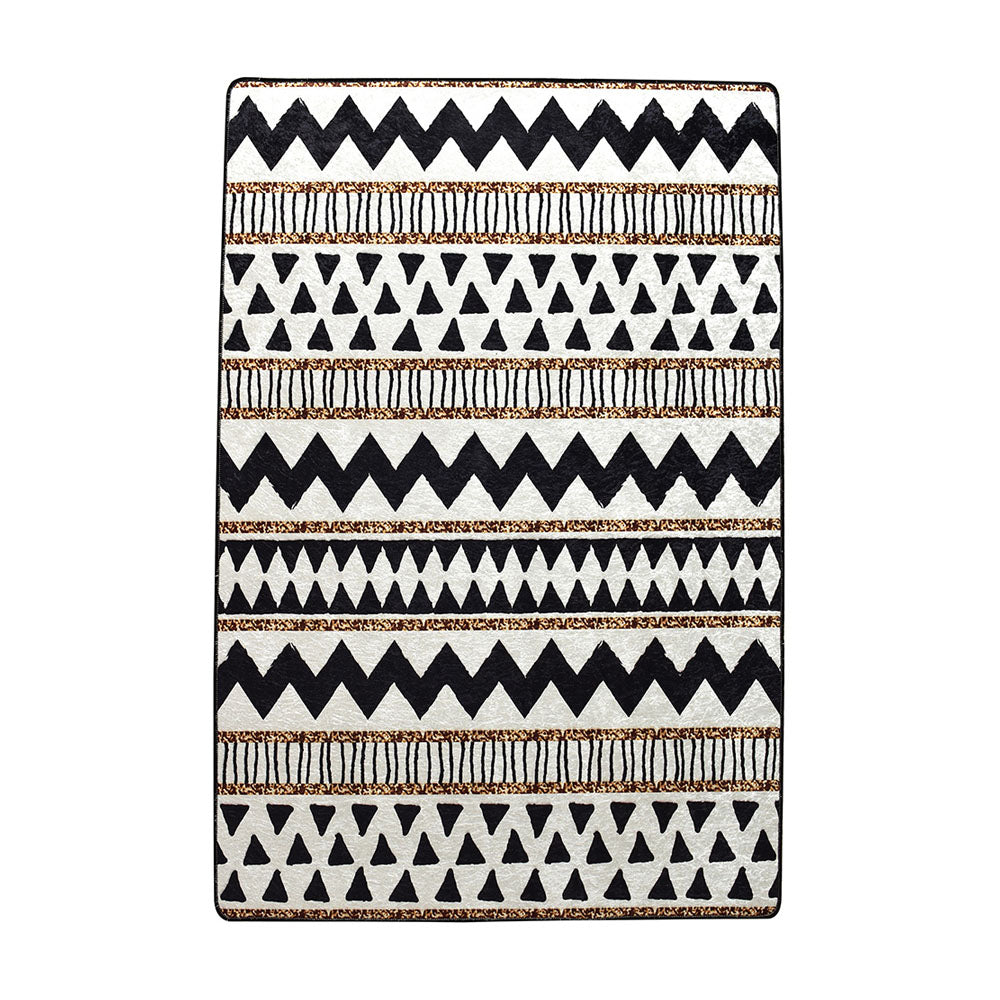 Dywan nowoczesny Rectanes 100x200 cm beżowo-czarny