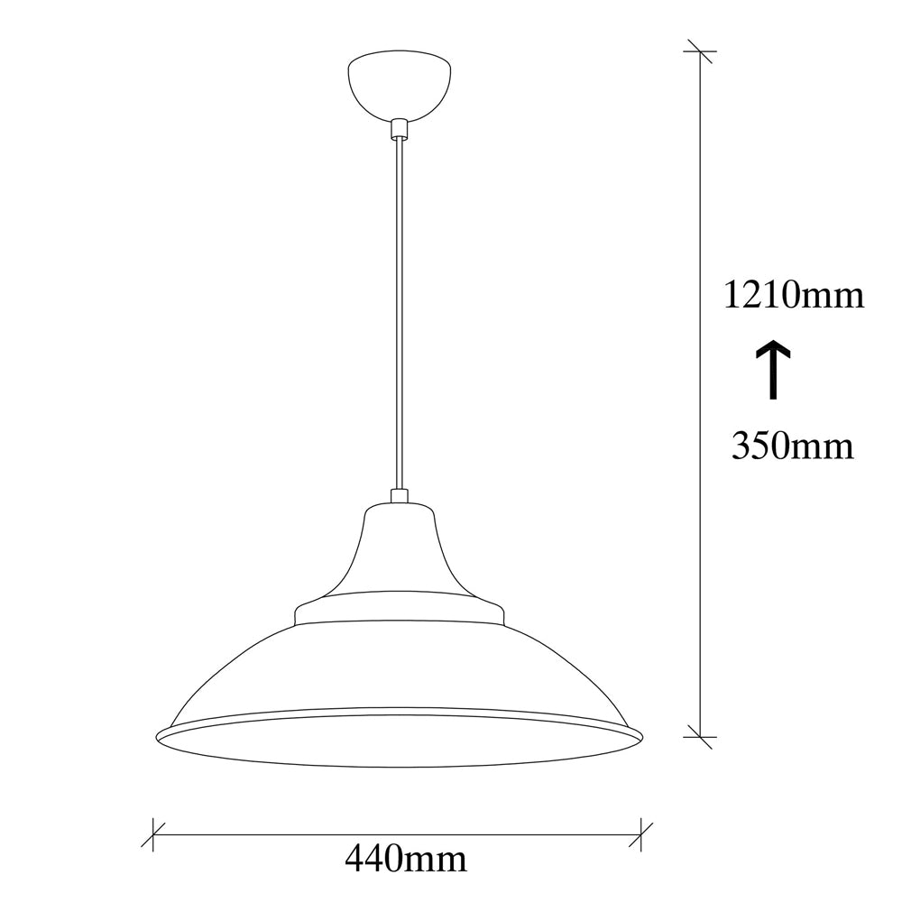Lampa sufitowa Ardulace średnica 44 cm czarna