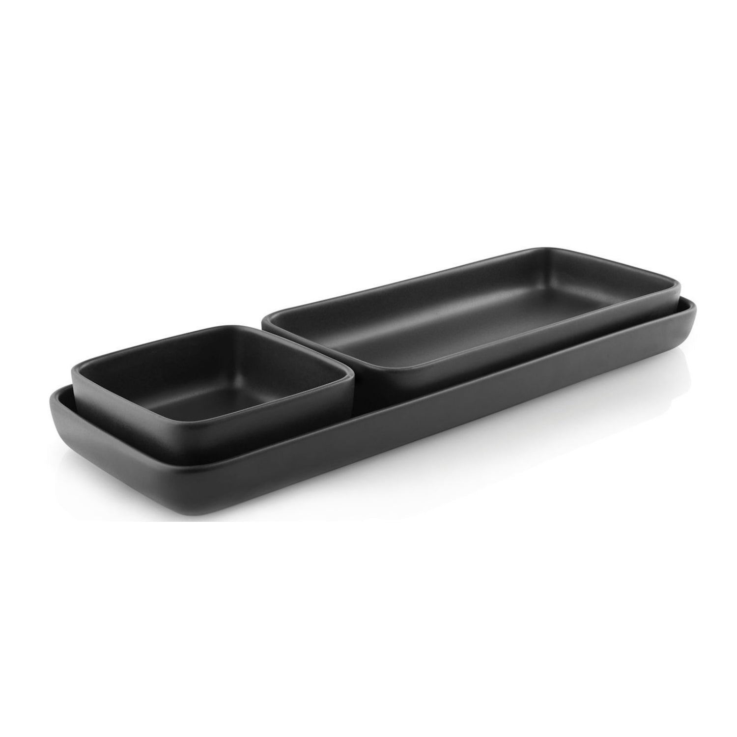 Naczynie do serwowania Nordic Kitchen z kamionki czarne 11x11 cm